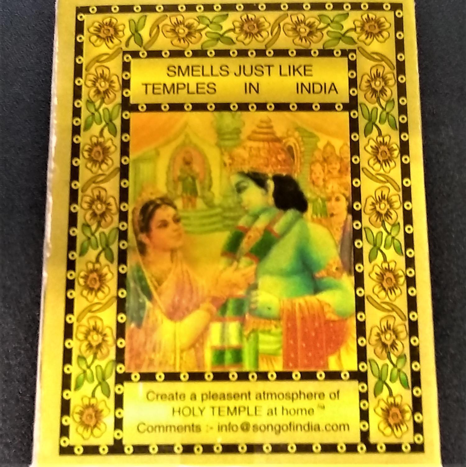 India Temple Incense Cone - Box of 25 Cones