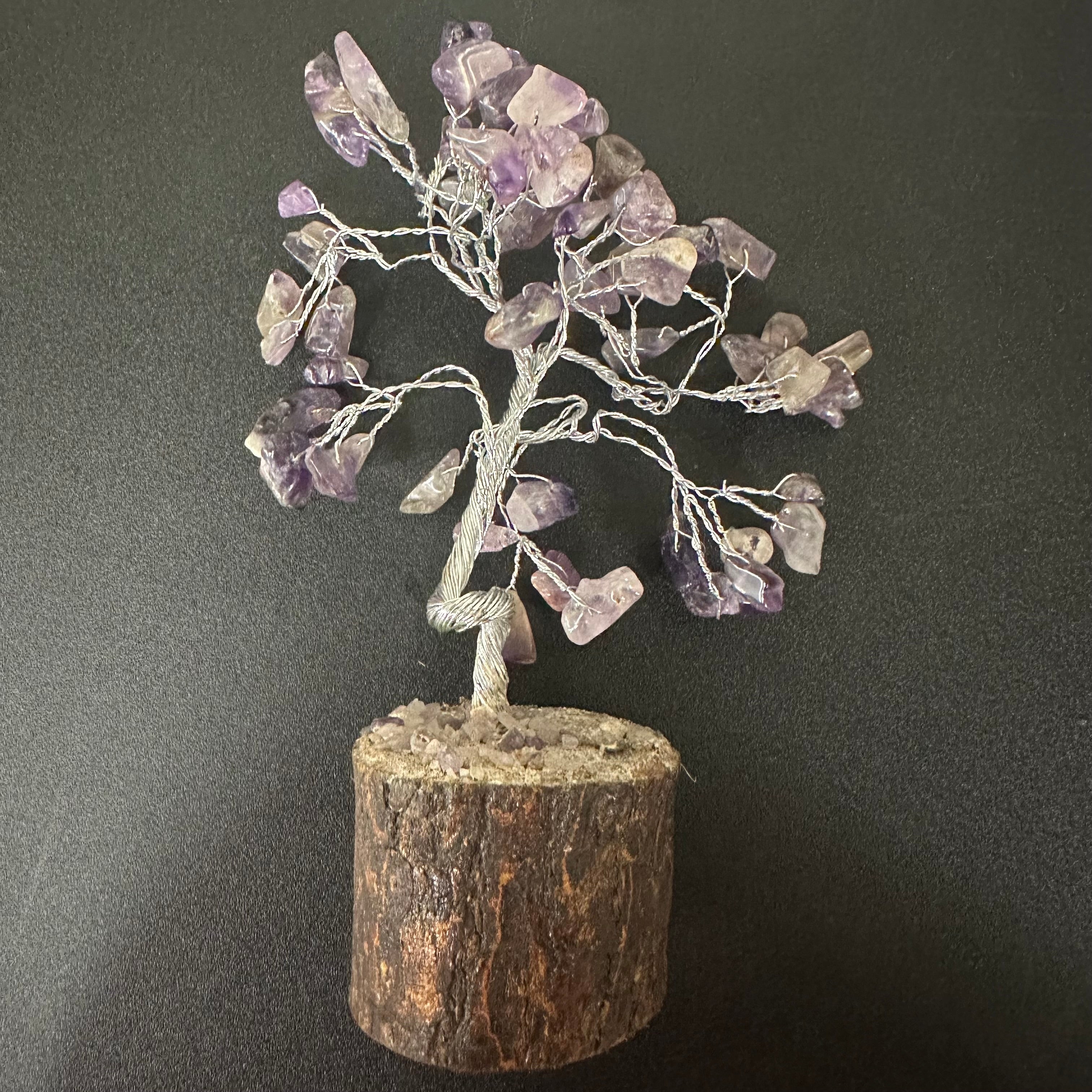 Small Gemstone Tree Wooden Base