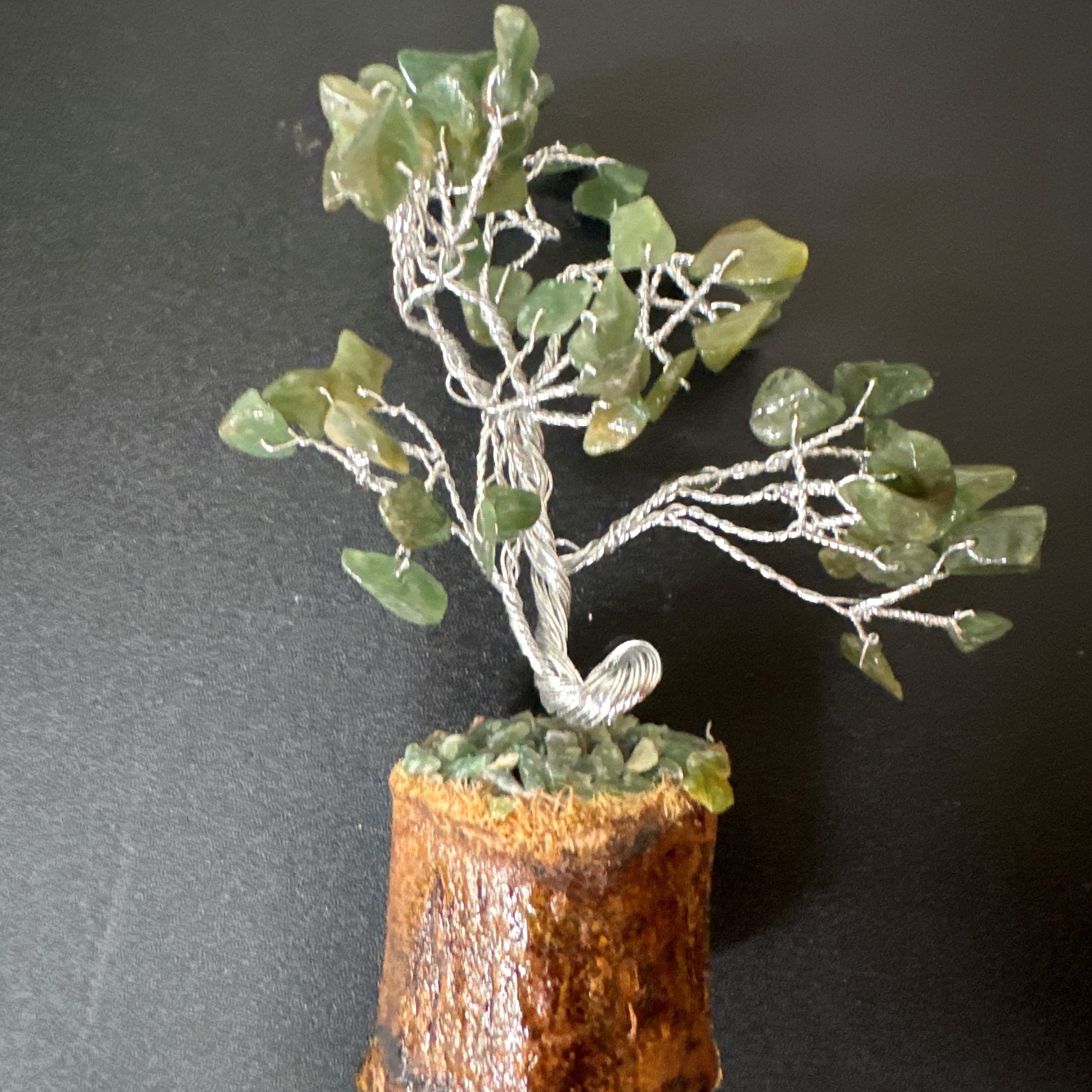 Small Gemstone Tree Wooden Base