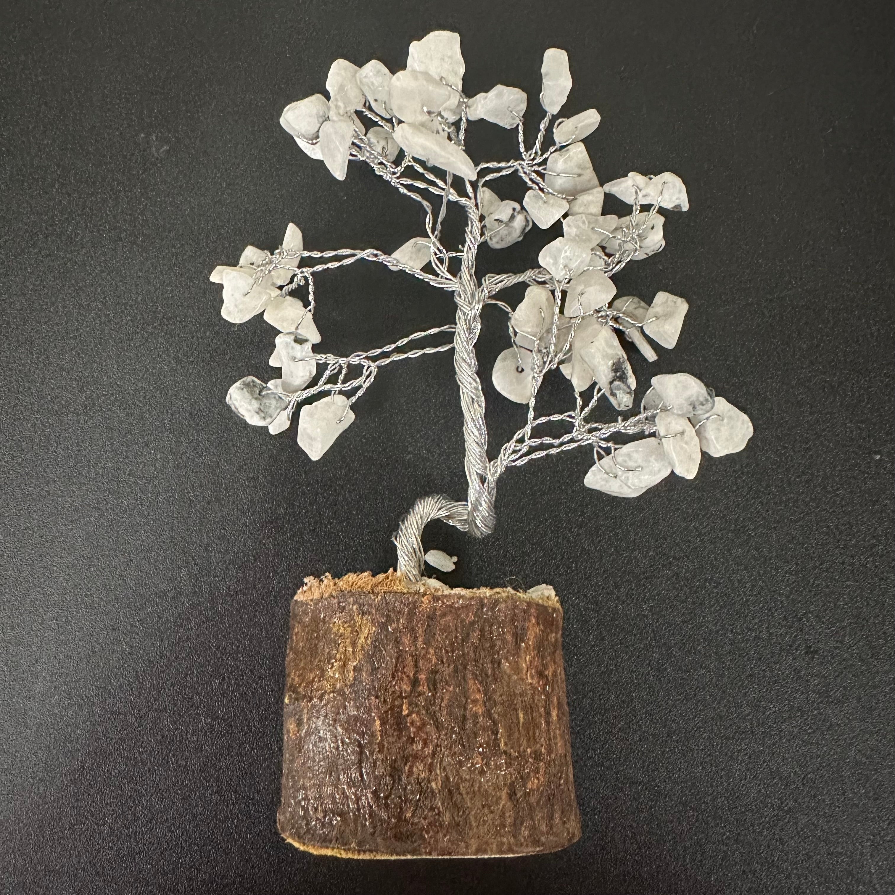 Small Gemstone Tree Wooden Base