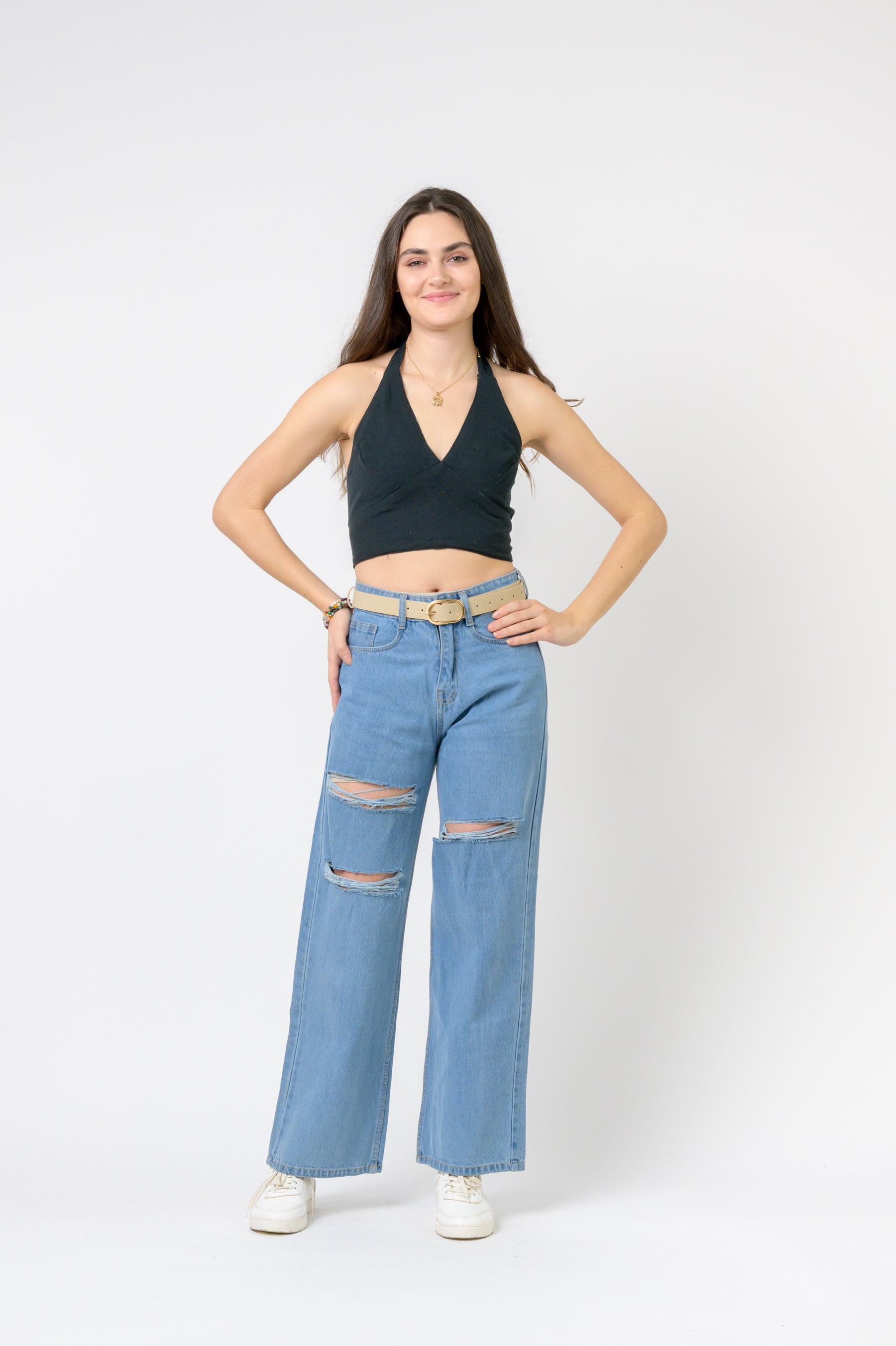 Rhea Halter Cotton Top