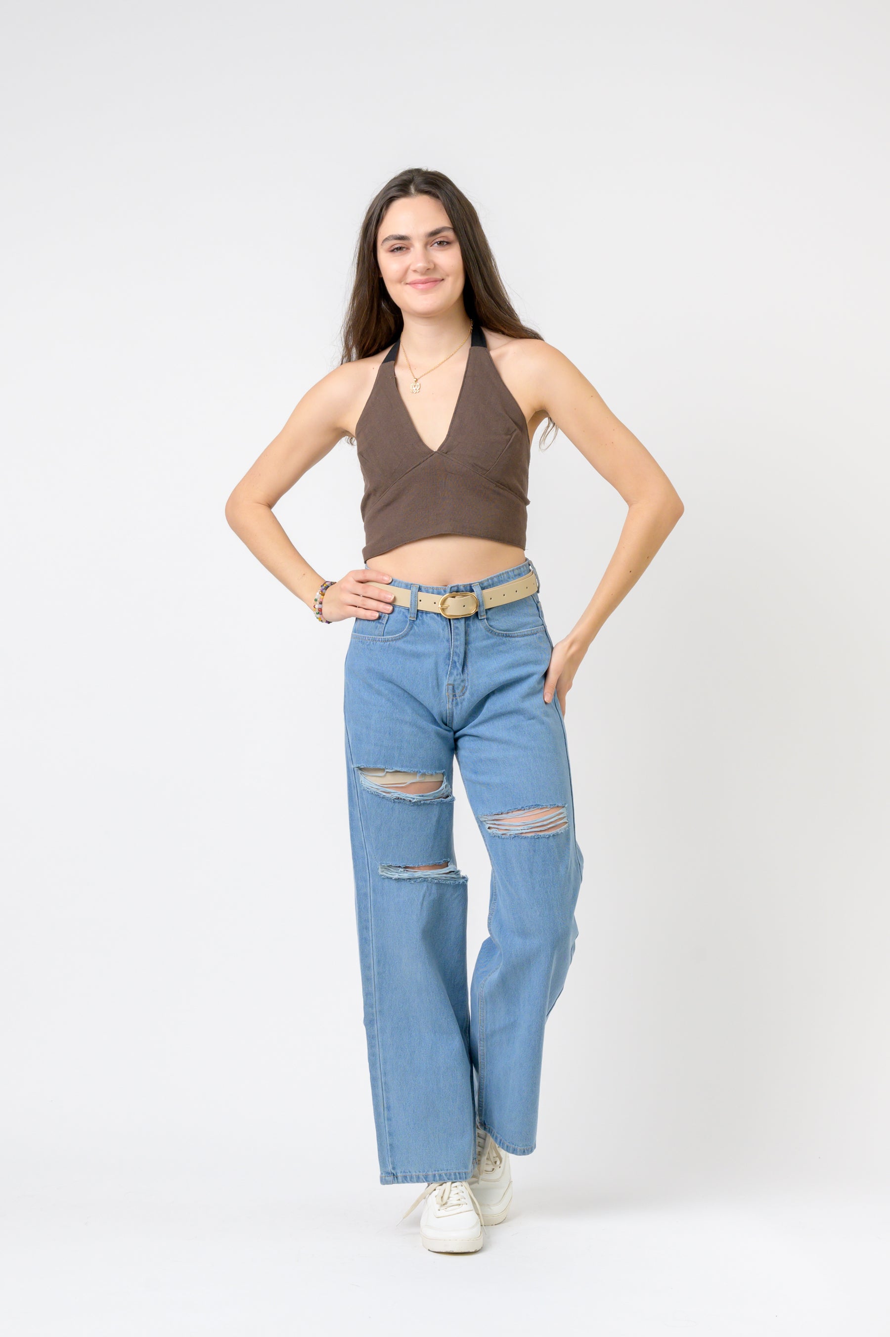 Rhea Halter Cotton Top