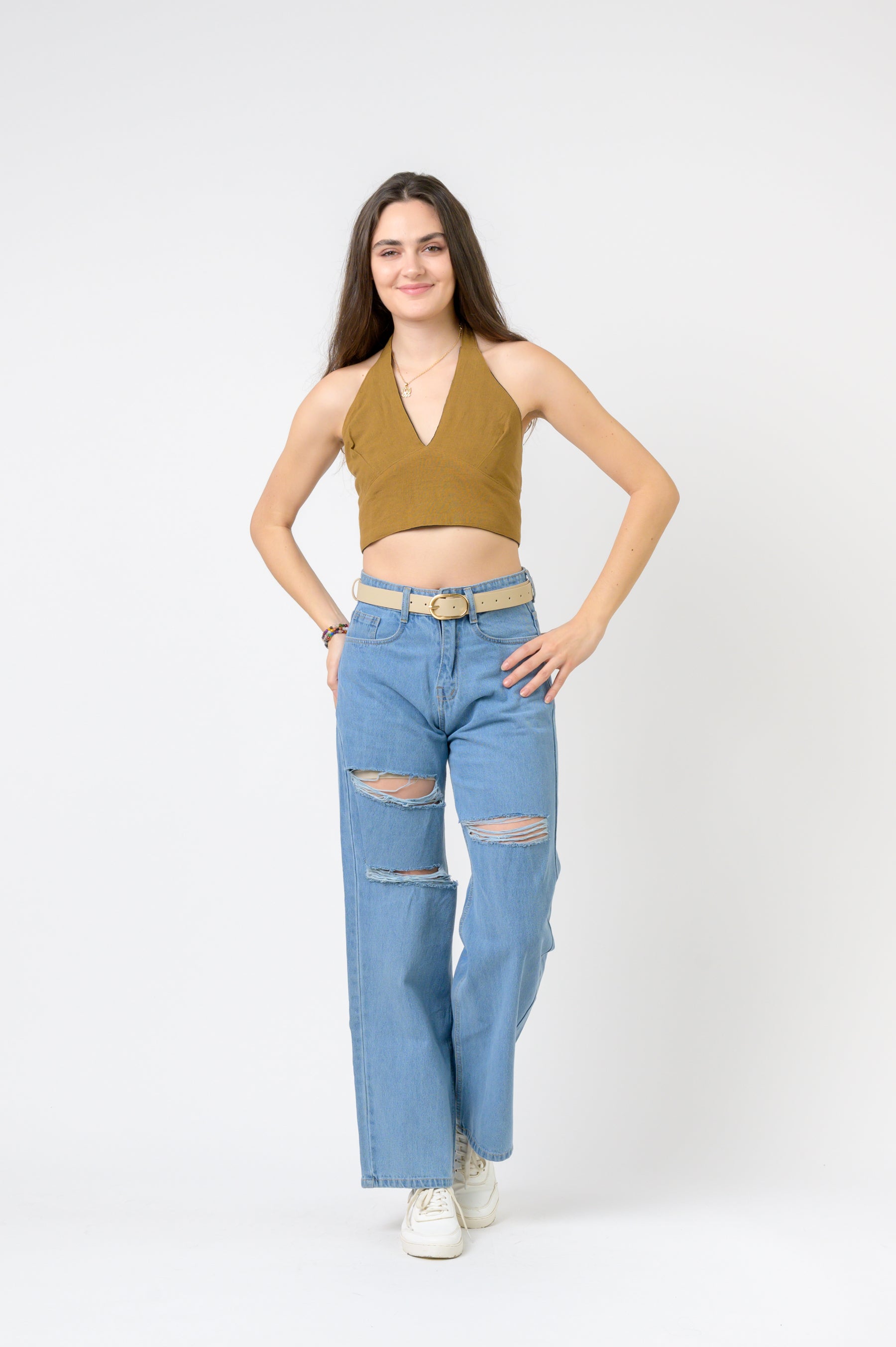 Rhea Halter Cotton Top