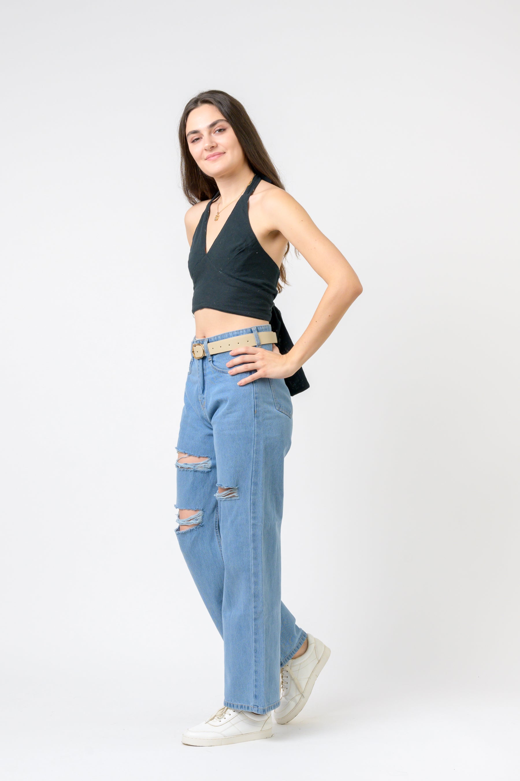 Rhea Halter Cotton Top