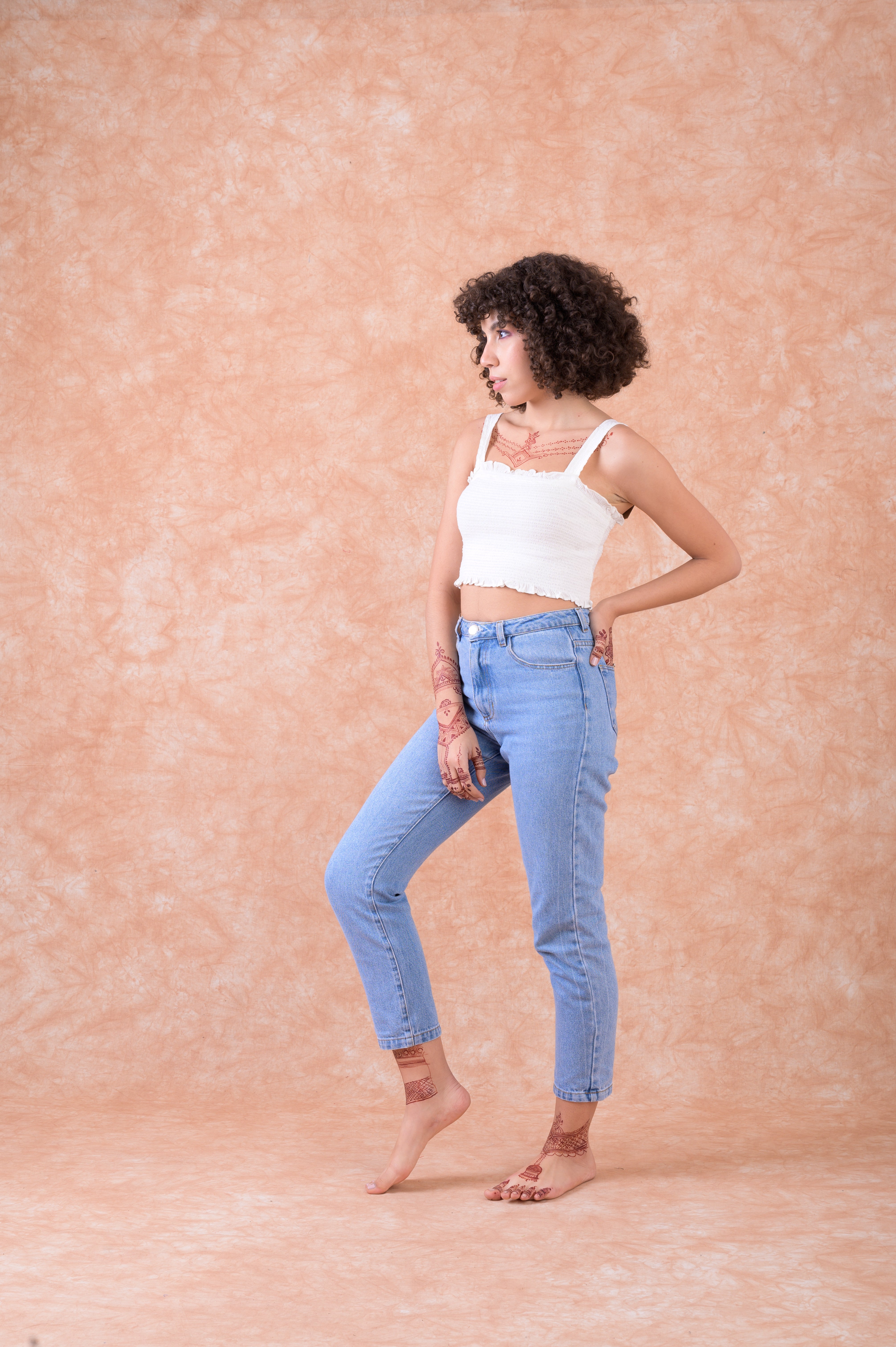 Rhea Smoked Short Top Black / S/M