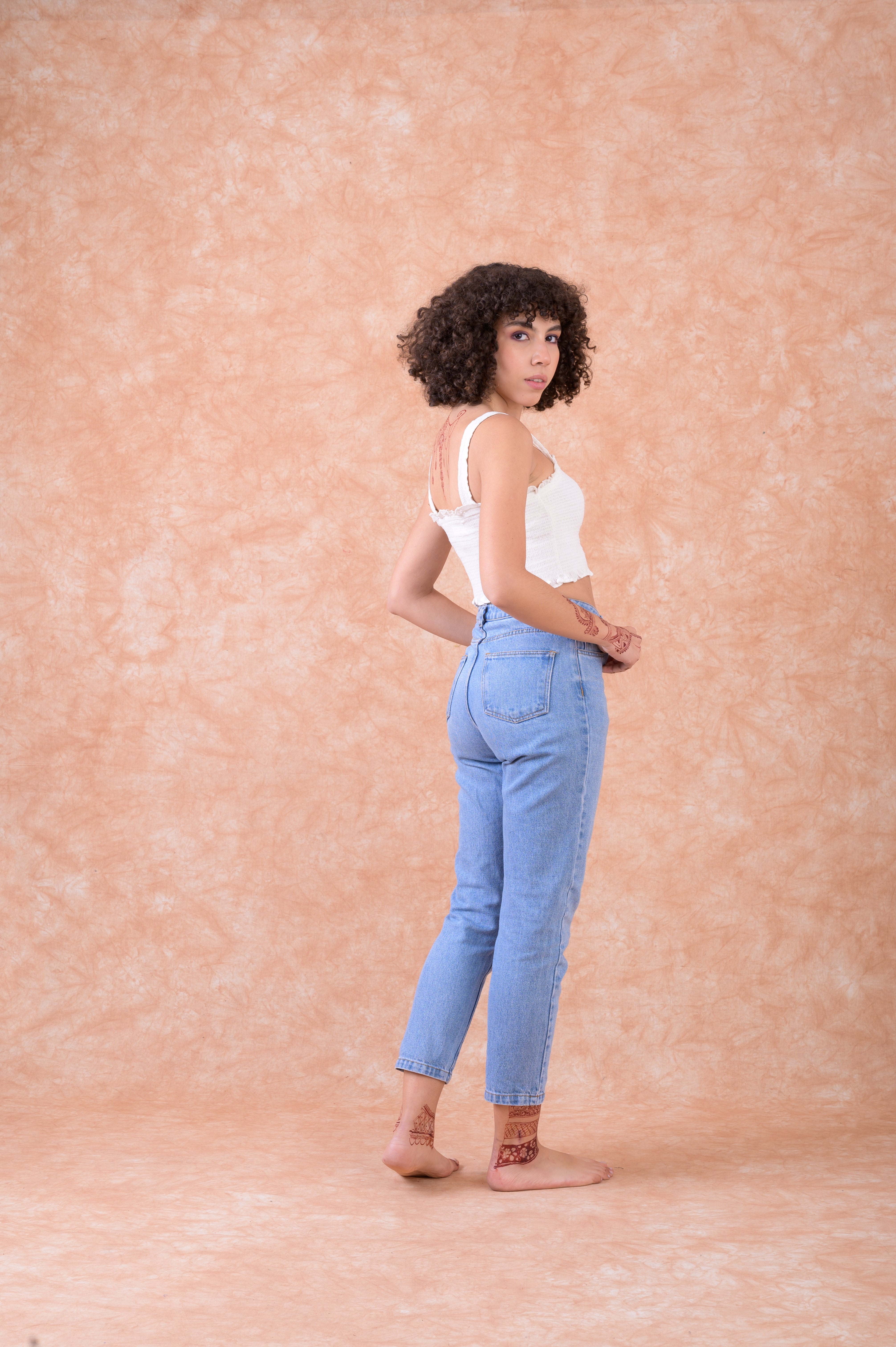 Rhea Smoked Short Top Black / S/M