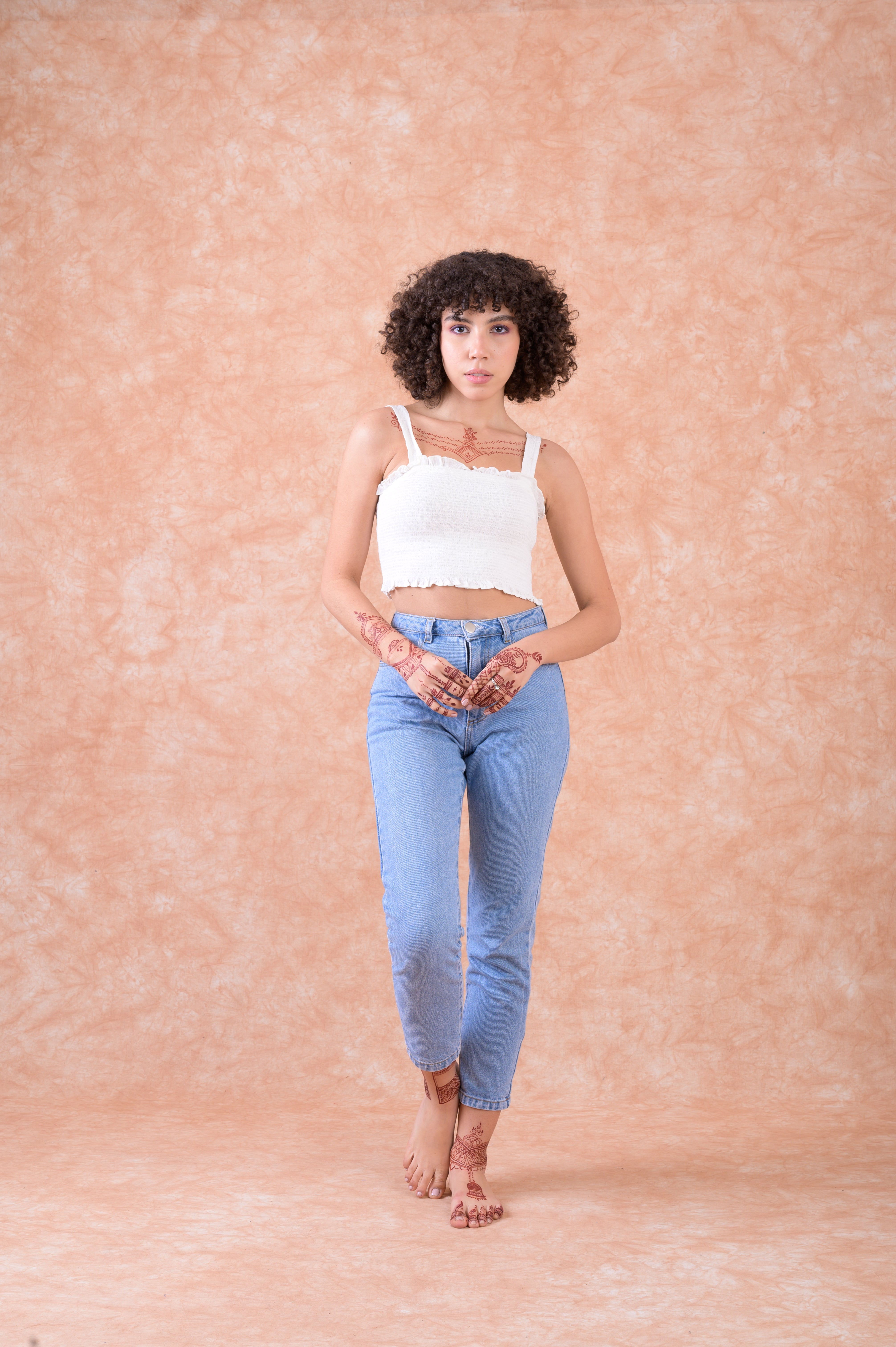 Rhea Smoked Short Top Black / S/M