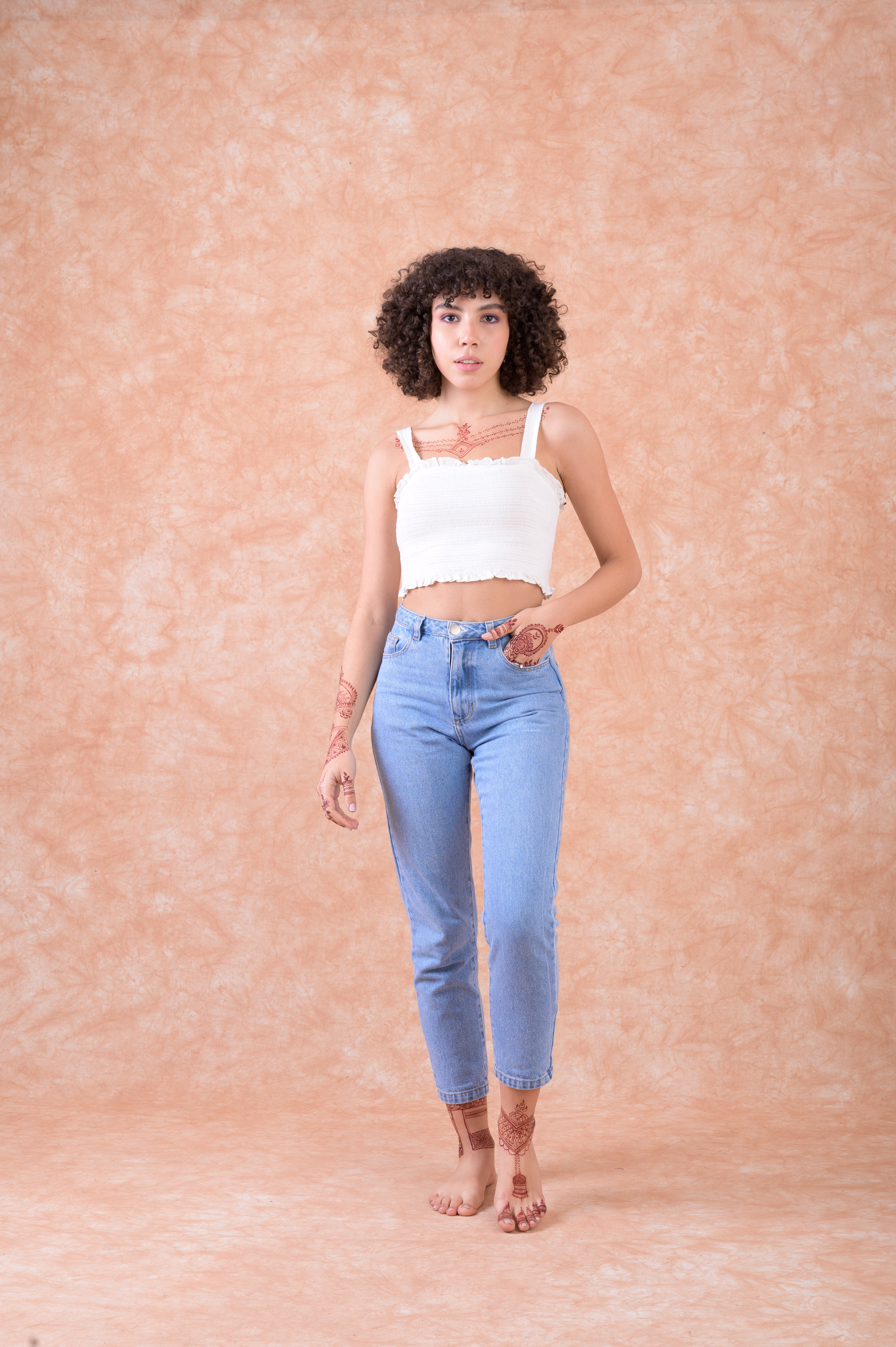 Rhea Smoked Short Top Black / S/M