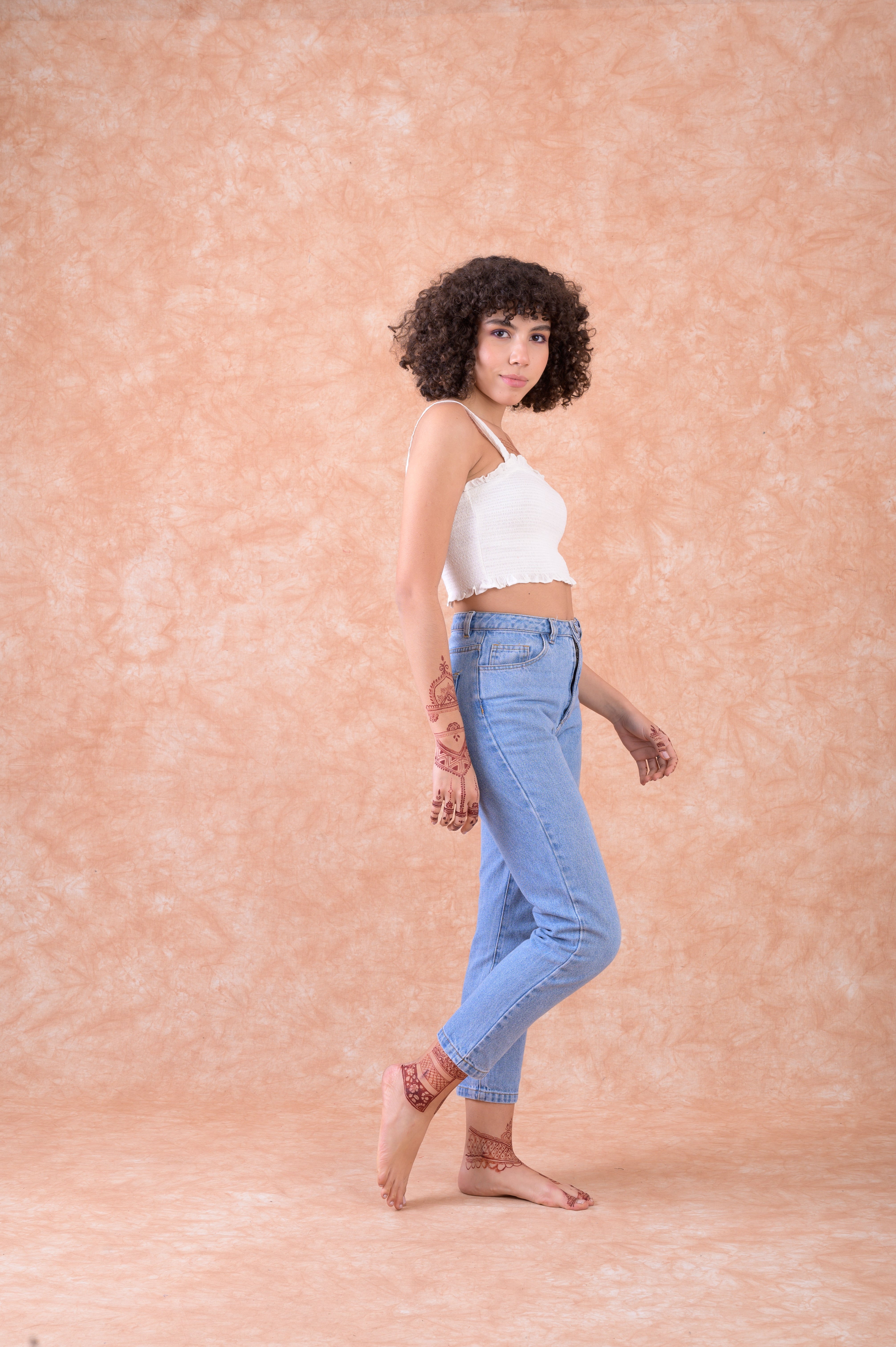 Rhea Smoked Short Top Black / S/M