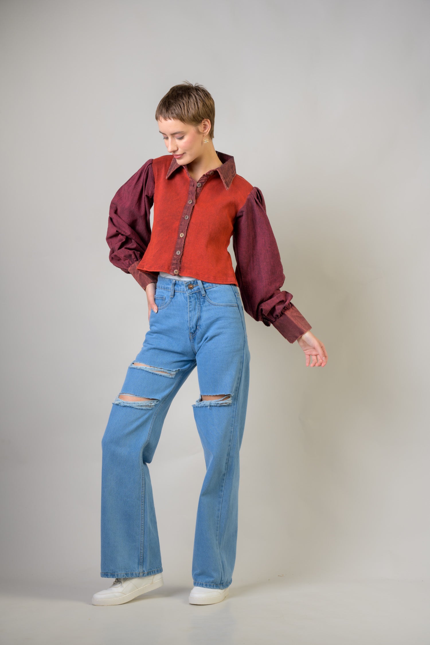 Rhea Puff Style Crop Top