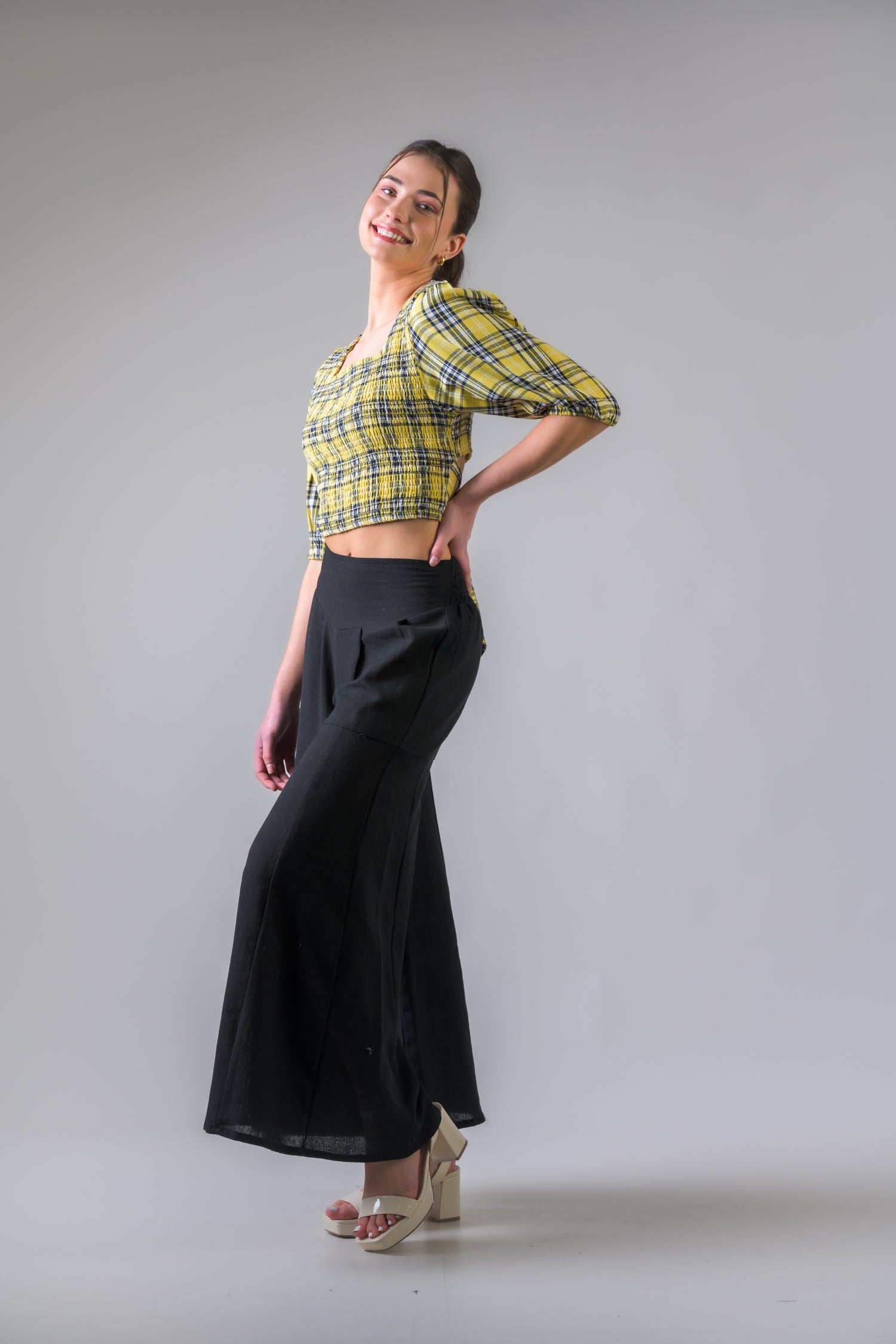 Rhea Ginger Smocked Top Yellow / L/X