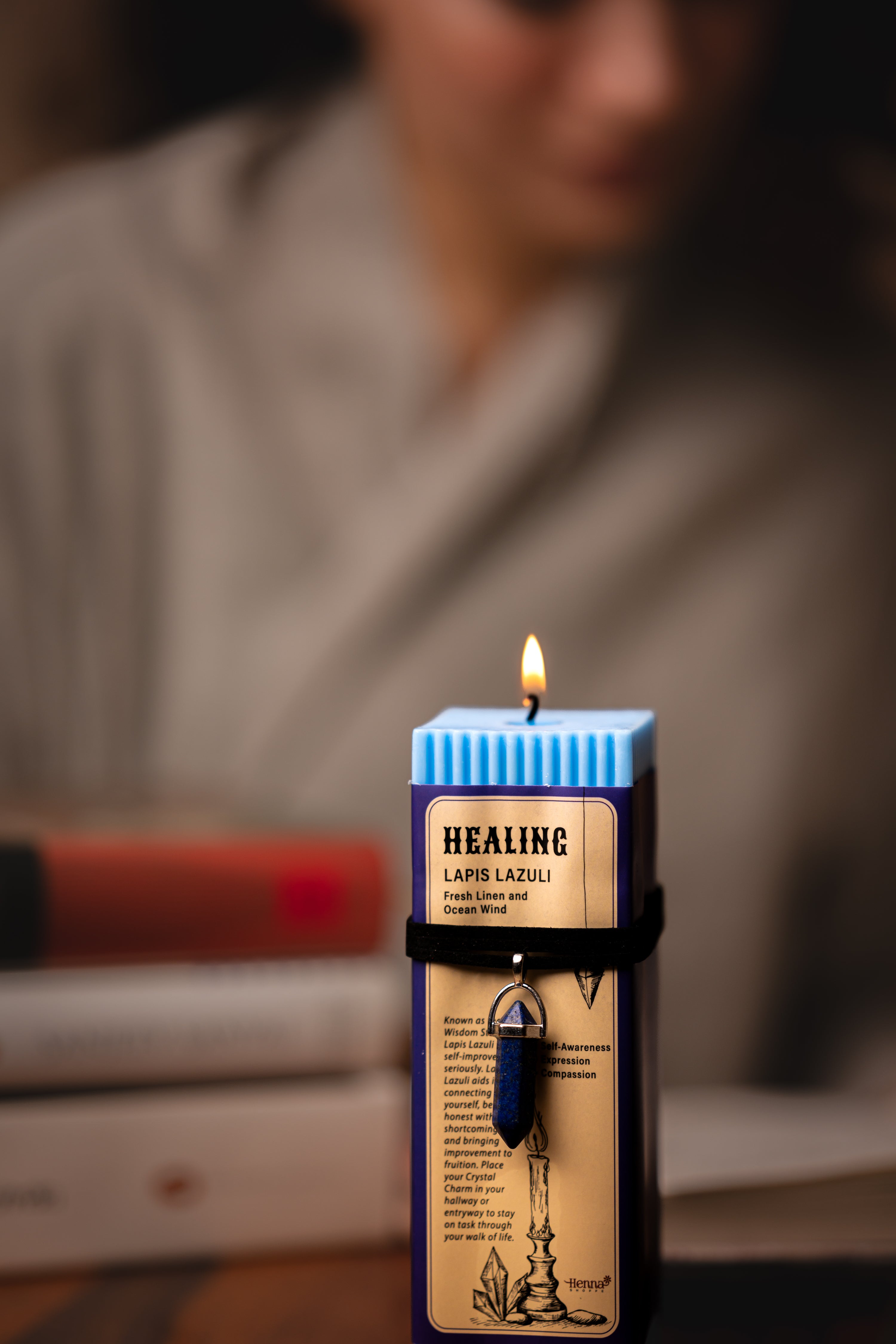 Crystal Energy Pendant Scented Candle - Henna Shoppe