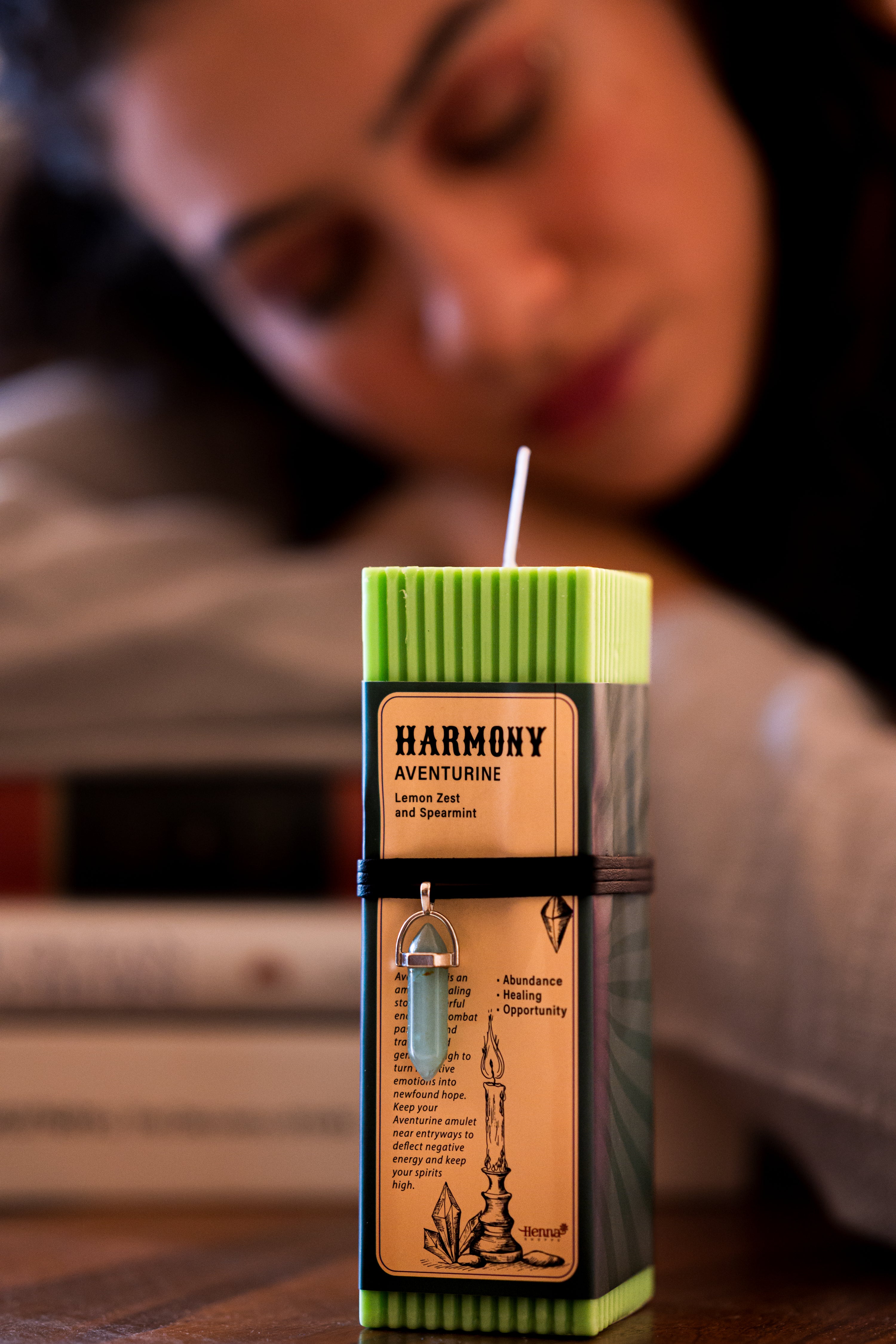 Crystal Energy Pendant Scented Candle - Henna Shoppe