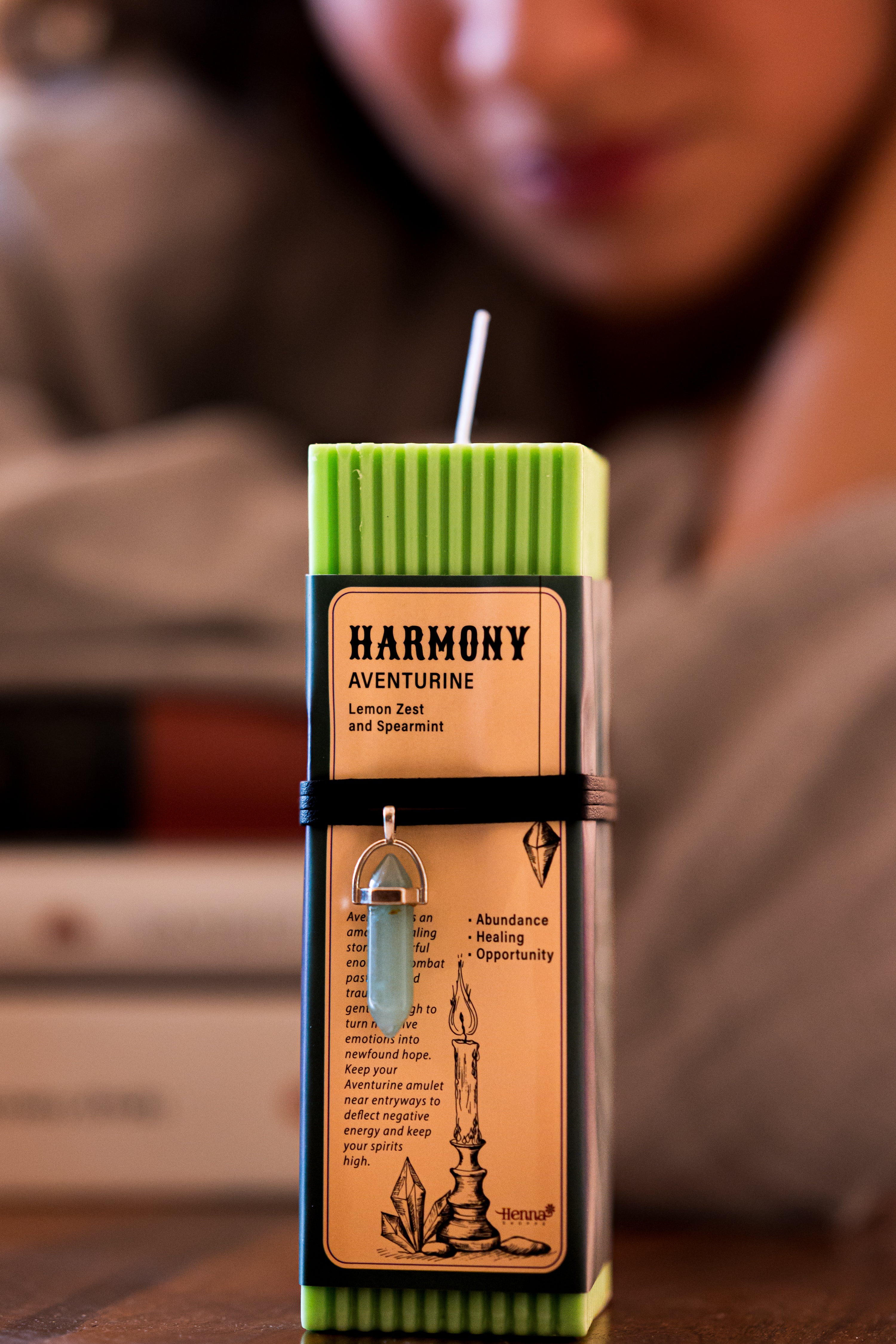 Crystal Energy Pendant Scented Candle - Henna Shoppe