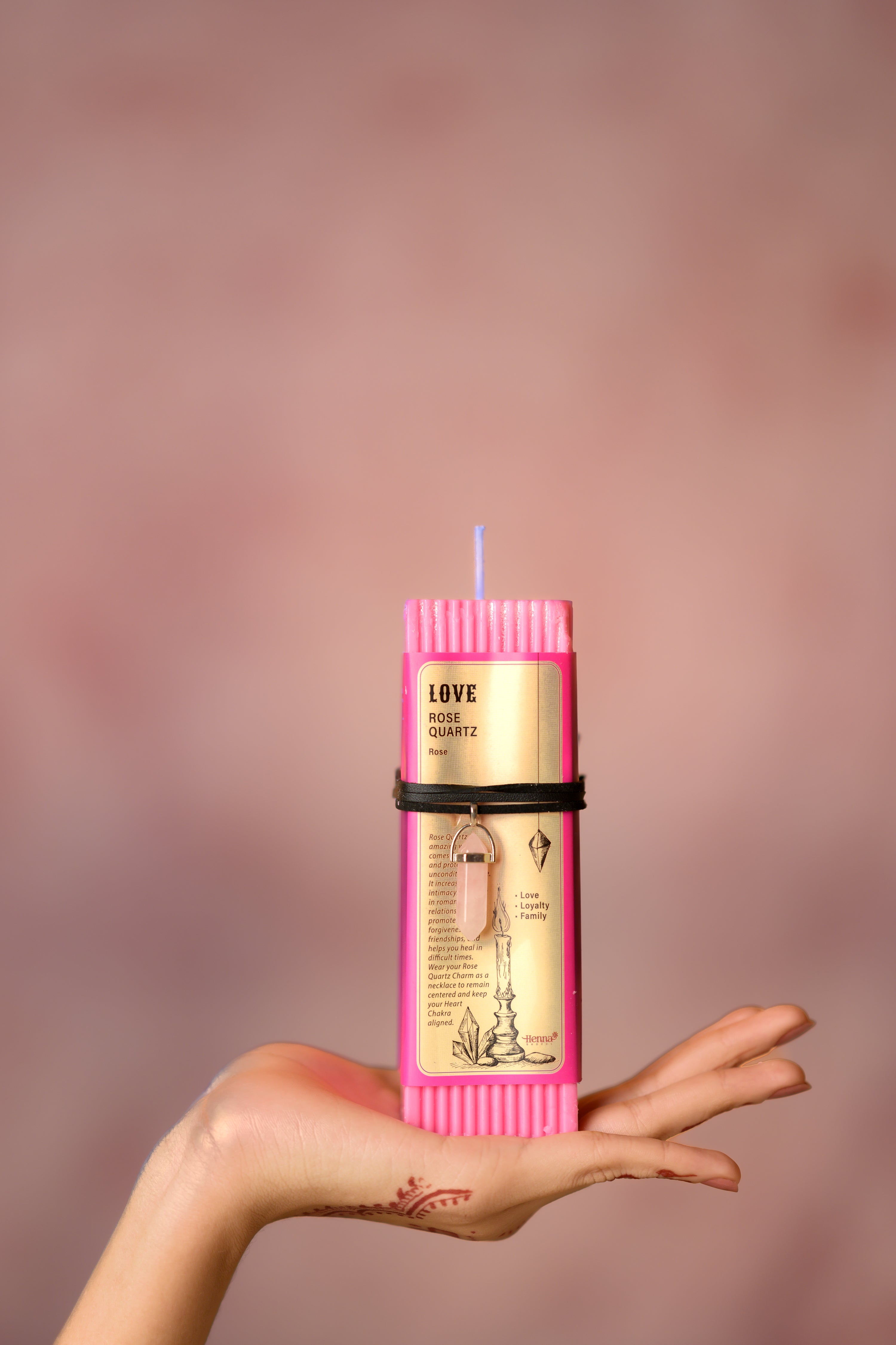 Crystal Energy Pendant Scented Candle - Henna Shoppe