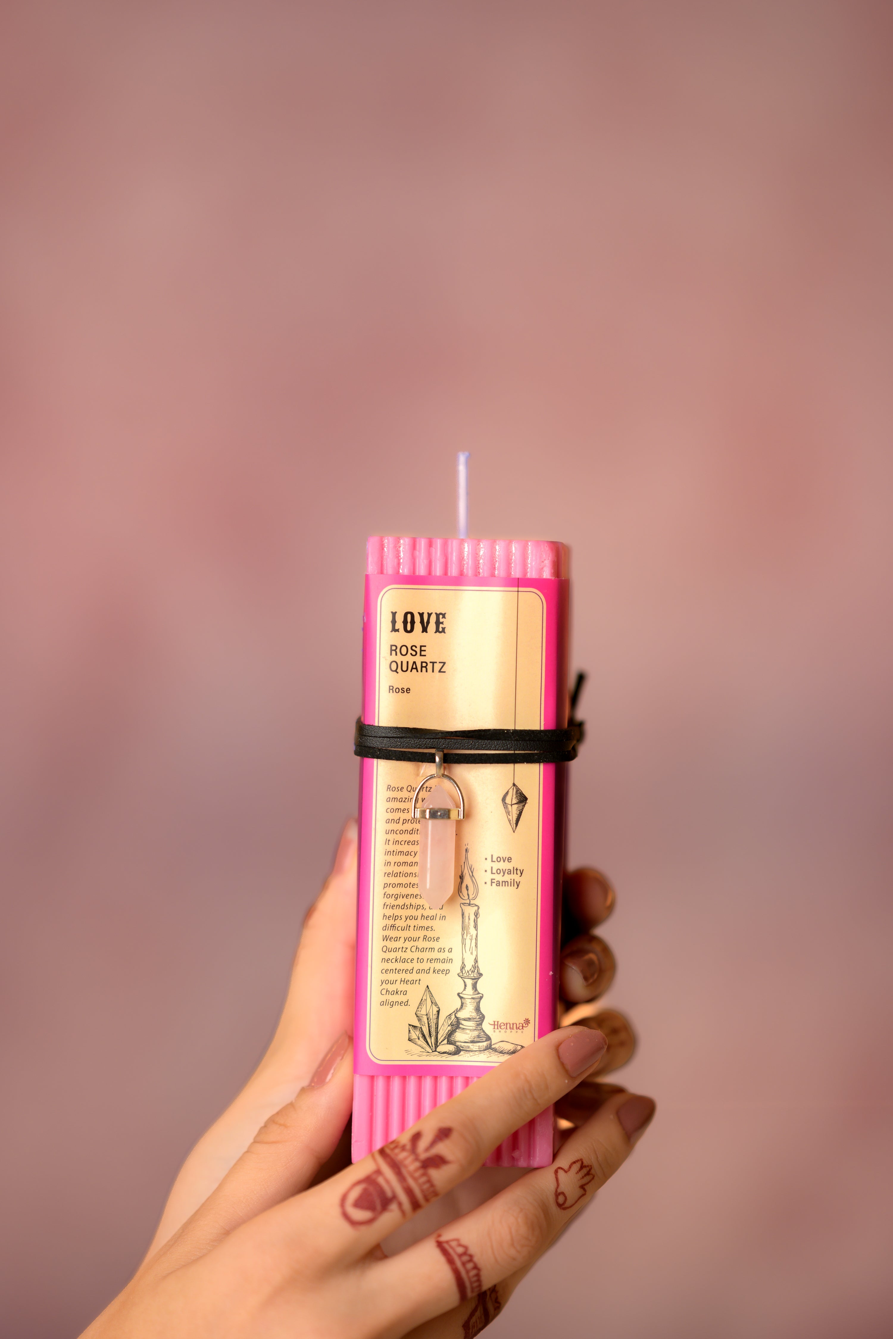 Crystal Energy Pendant Scented Candle - Henna Shoppe