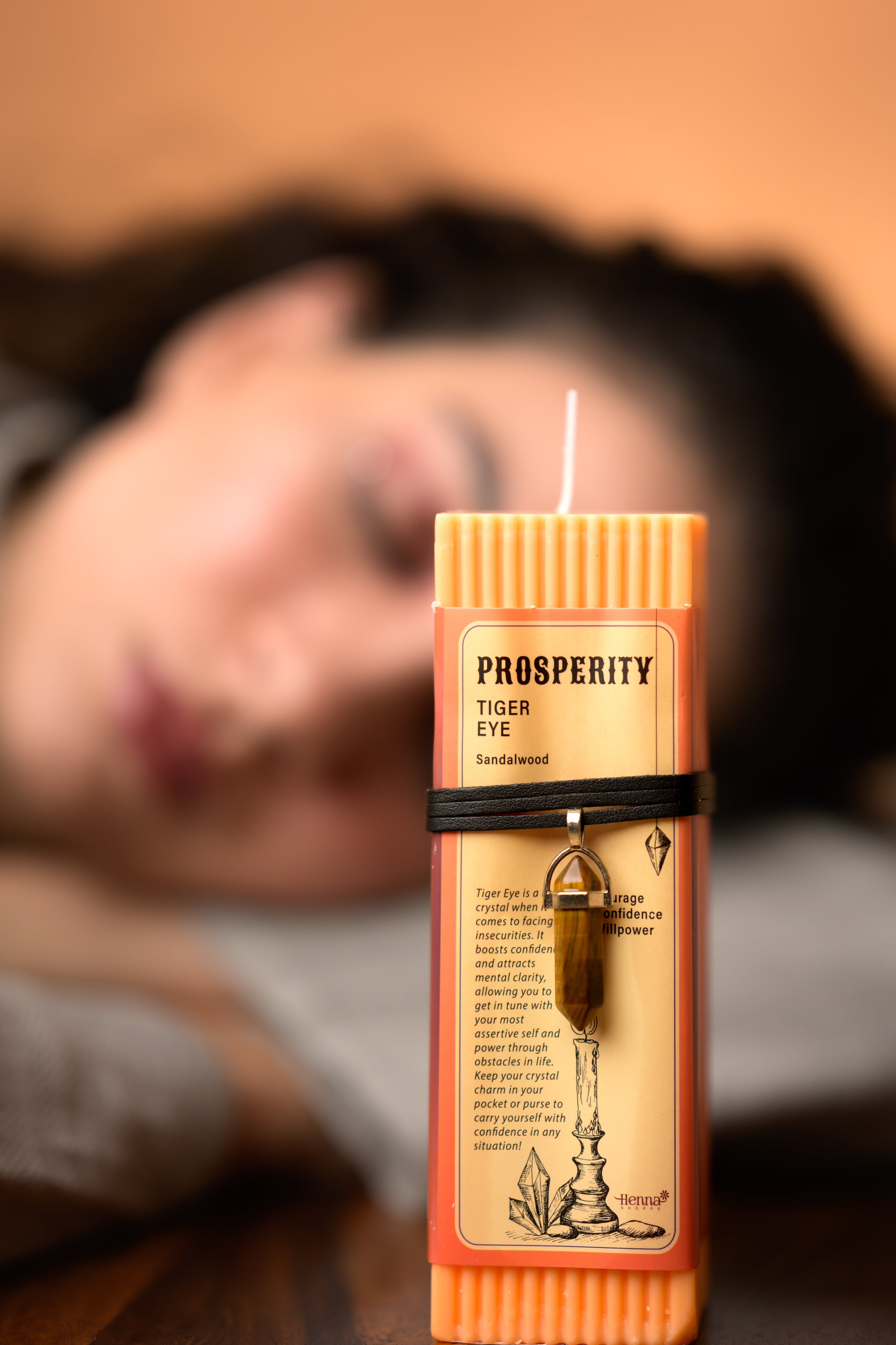 Crystal Energy Pendant Scented Candle - Henna Shoppe