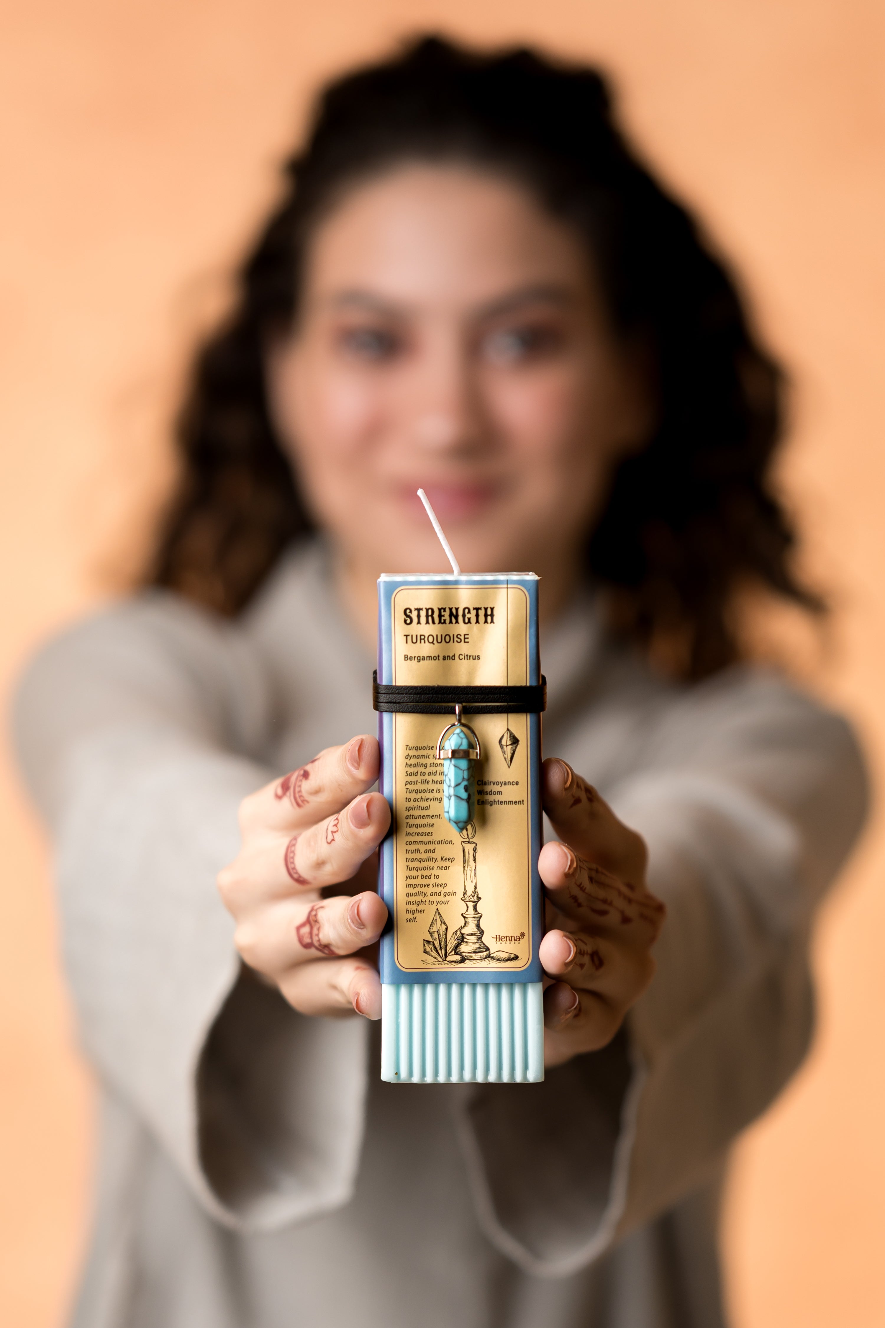 Crystal Energy Pendant Scented Candle - Henna Shoppe