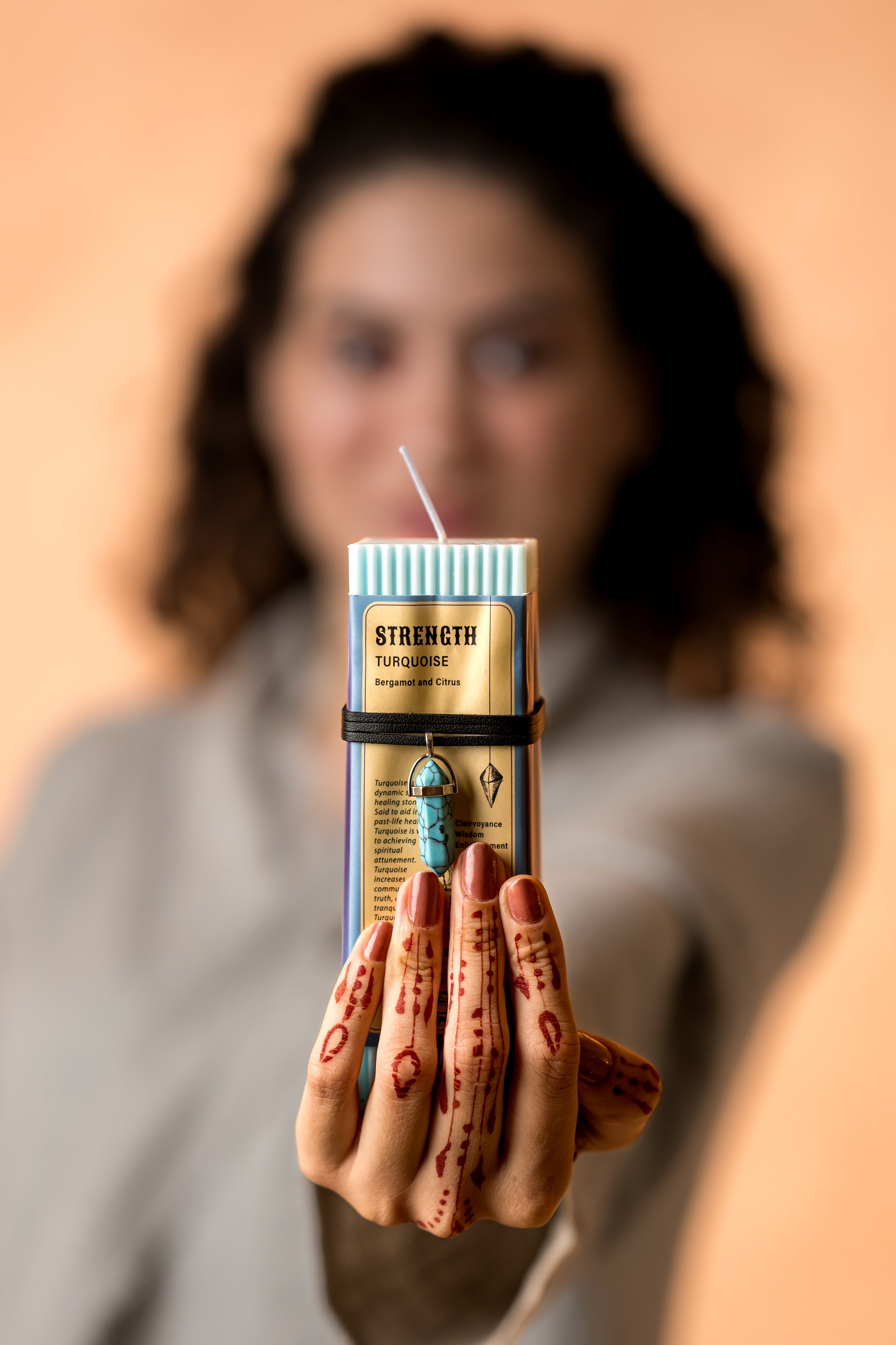 Crystal Energy Pendant Scented Candle - Henna Shoppe