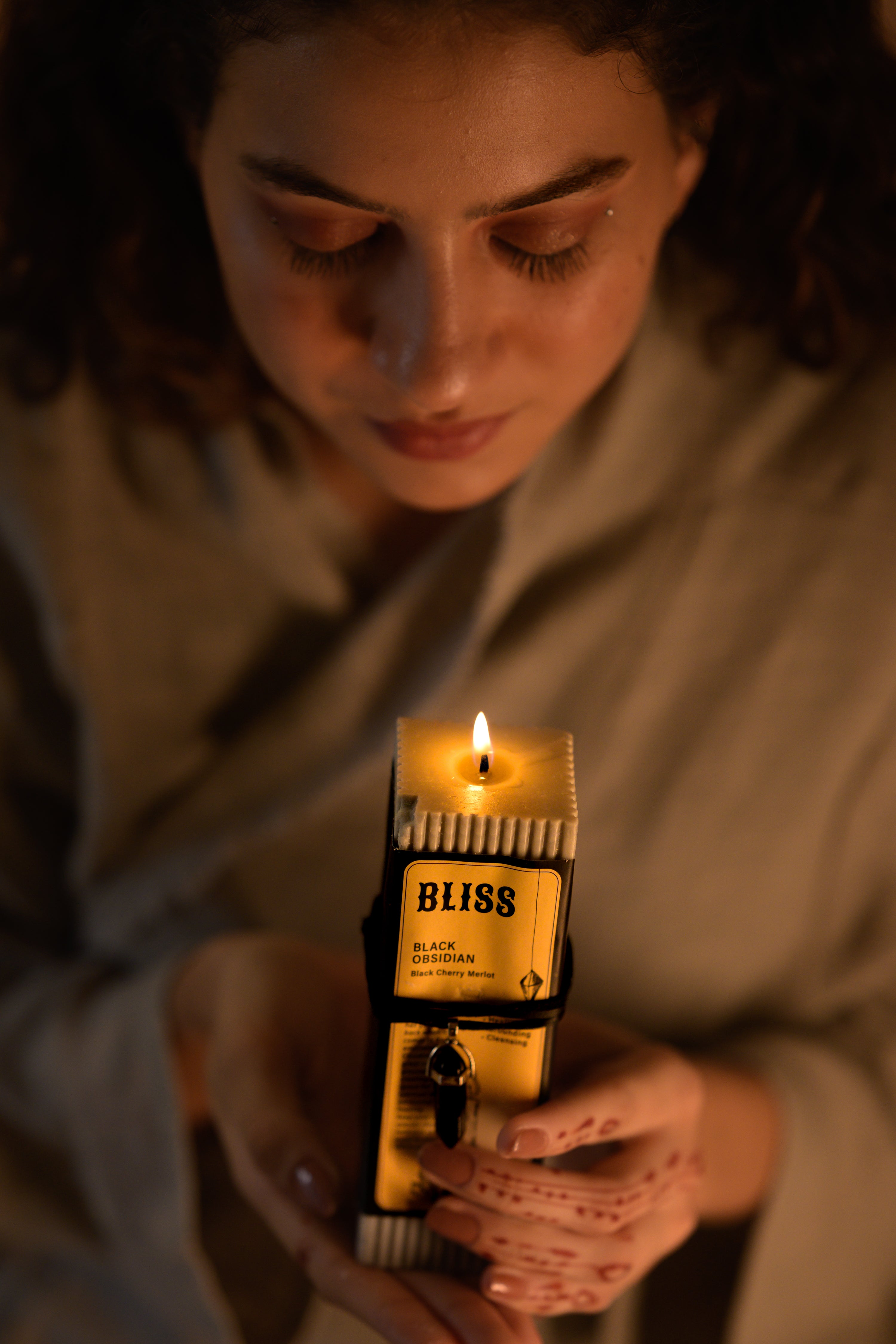 Crystal Energy Pendant Scented Candle - Henna Shoppe