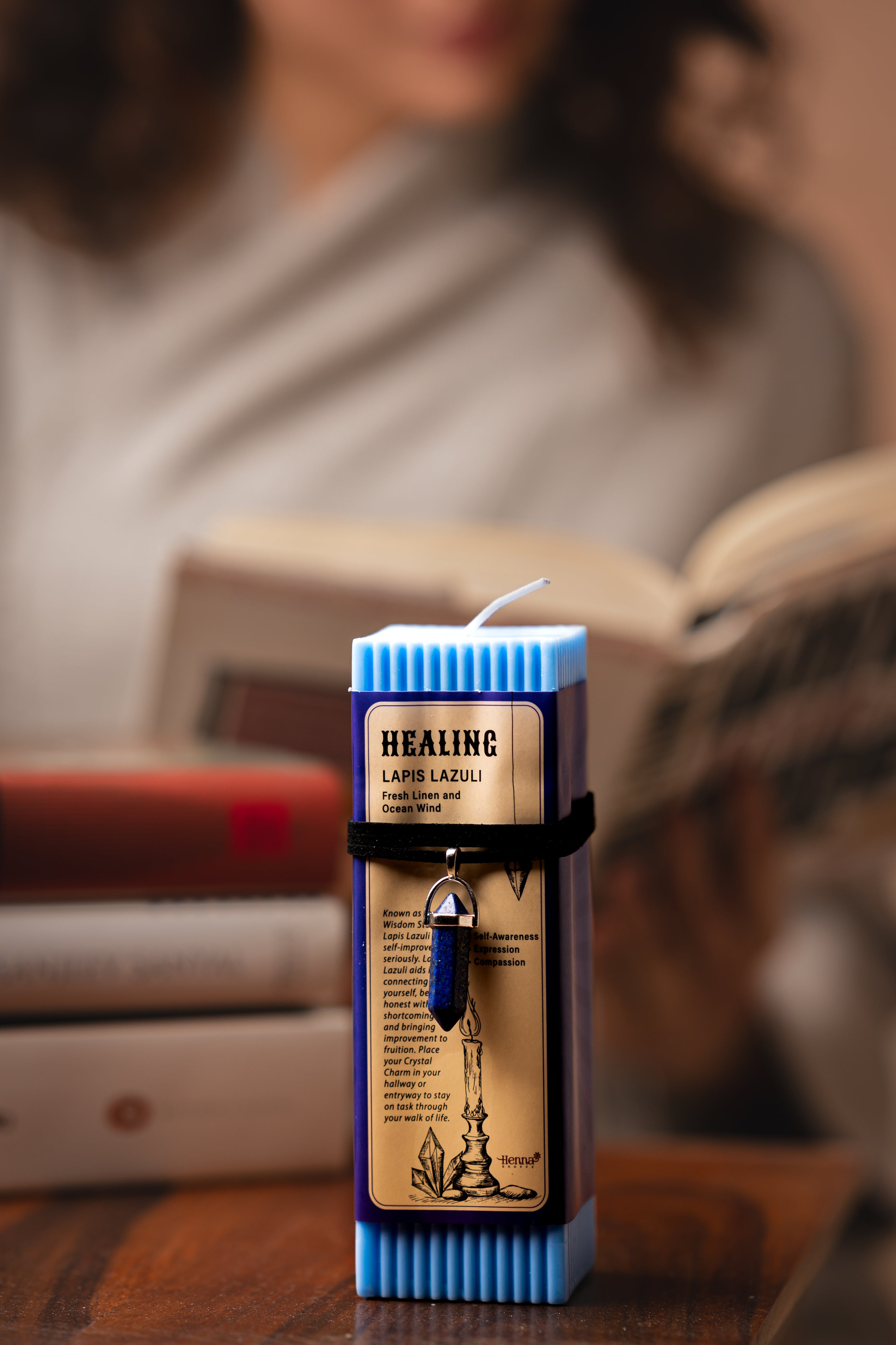 Crystal Energy Pendant Scented Candle - Henna Shoppe