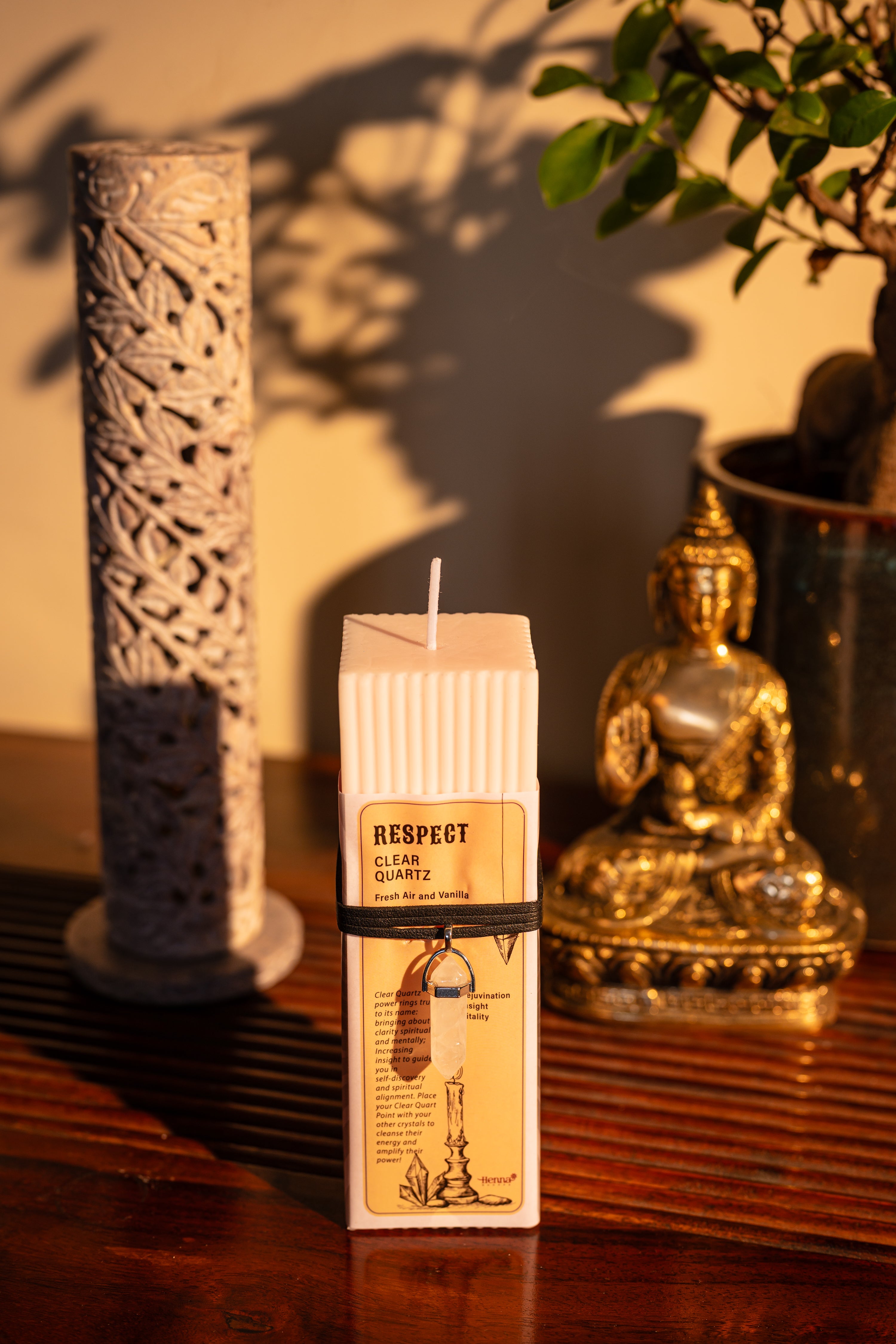 Crystal Energy Pendant Scented Candle - Henna Shoppe