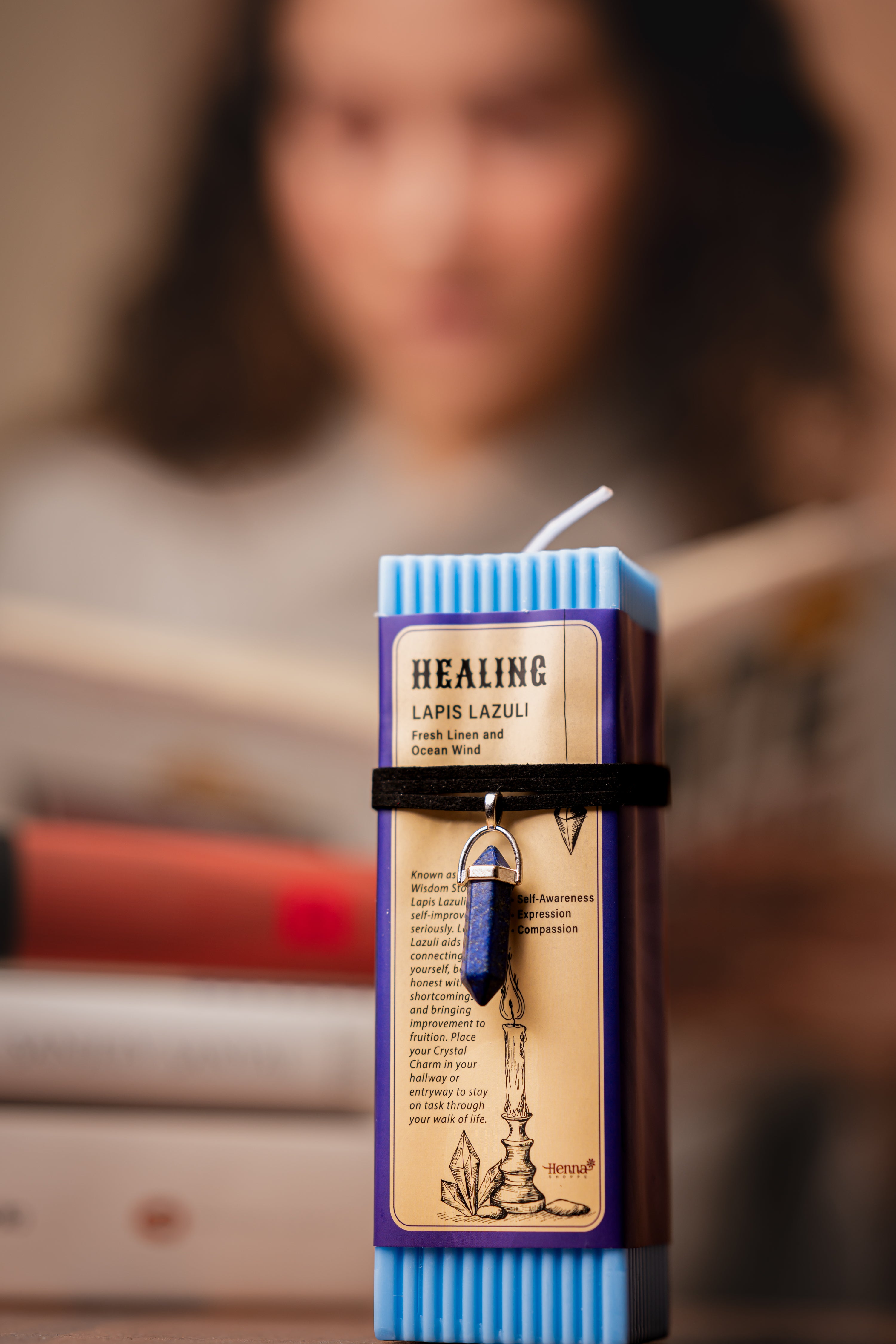 Crystal Energy Pendant Scented Candle - Henna Shoppe