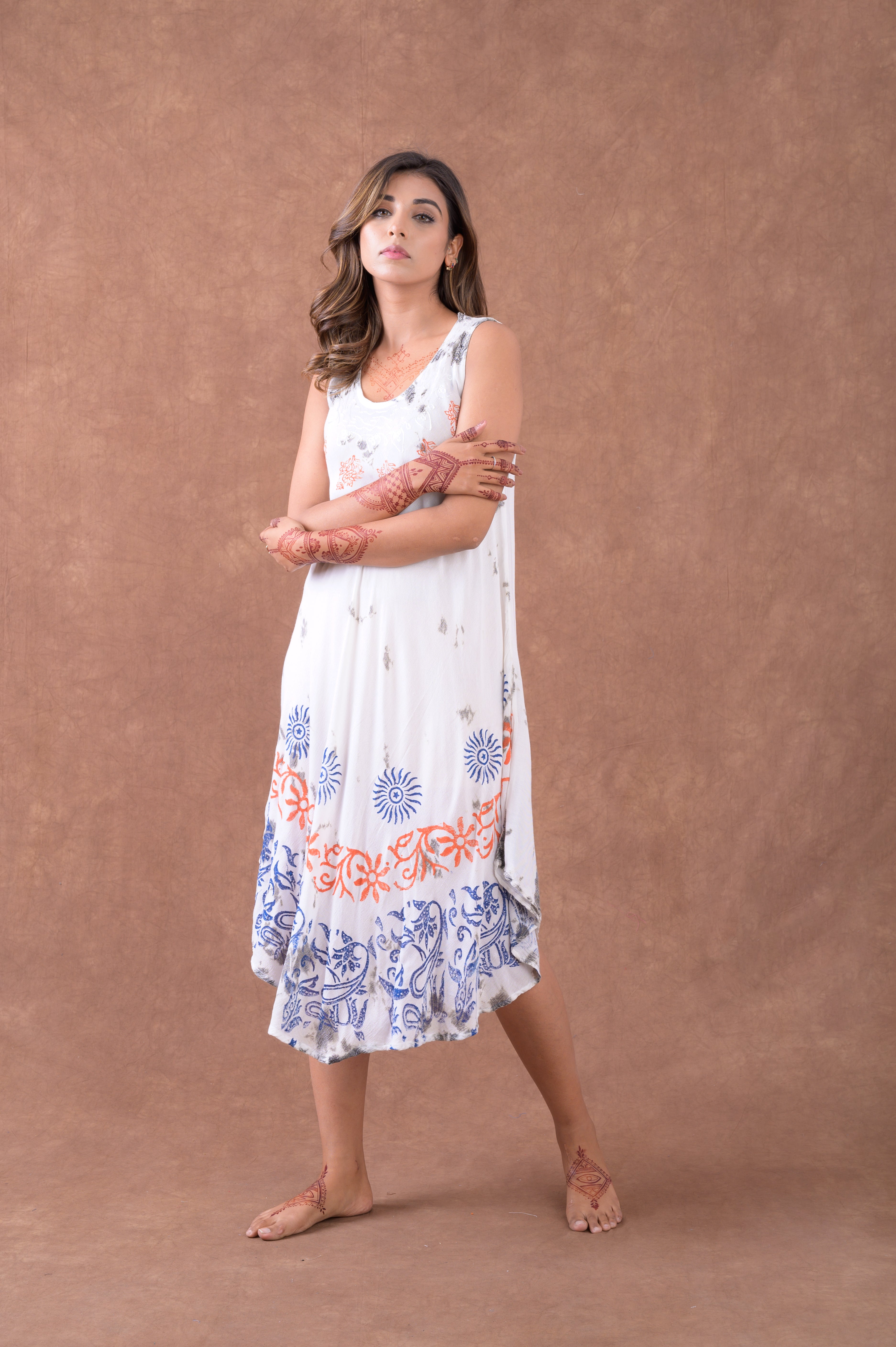 Rhea Lively Sleeveless Print Dress