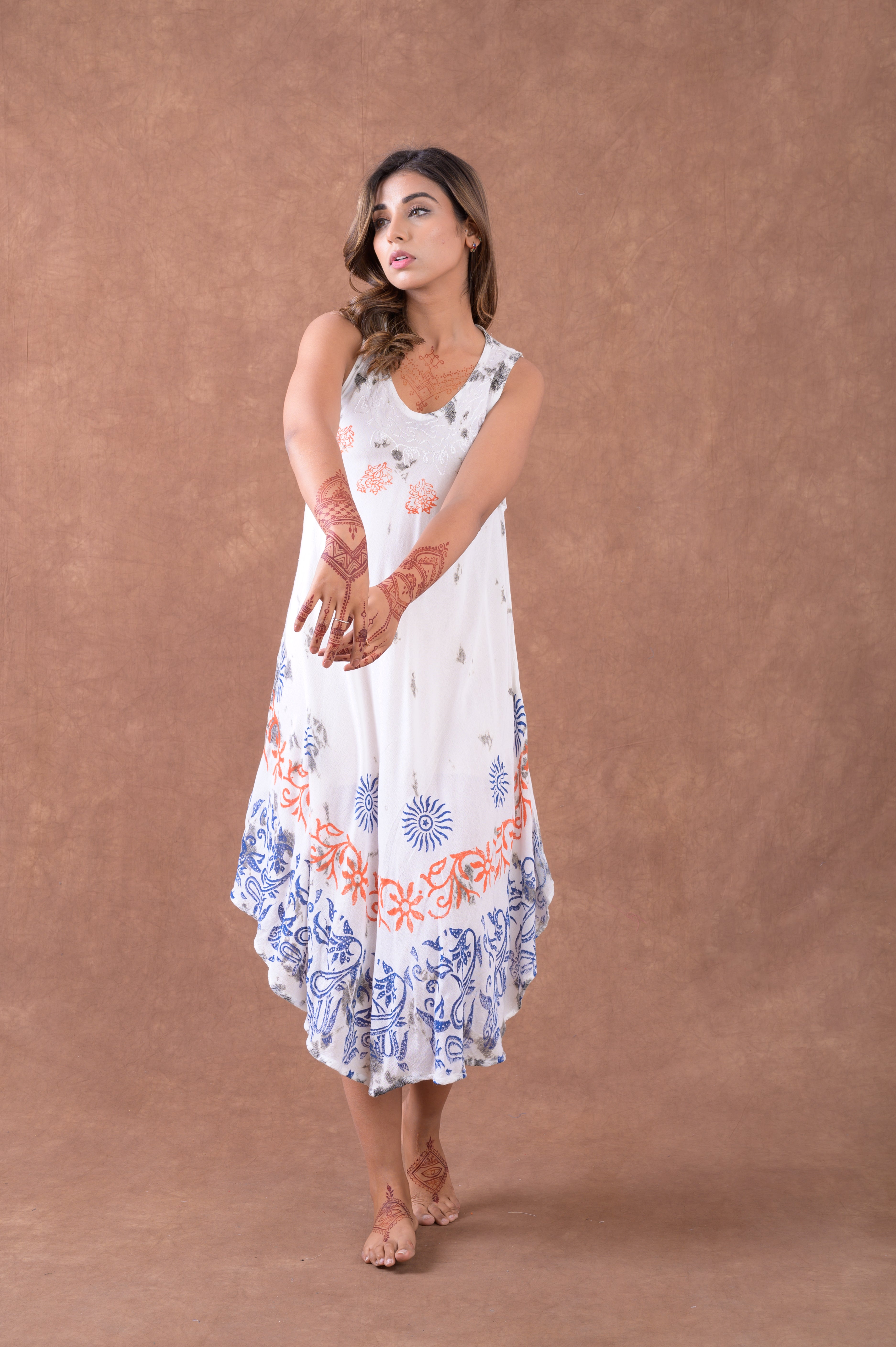 Rhea Lively Sleeveless Print Dress