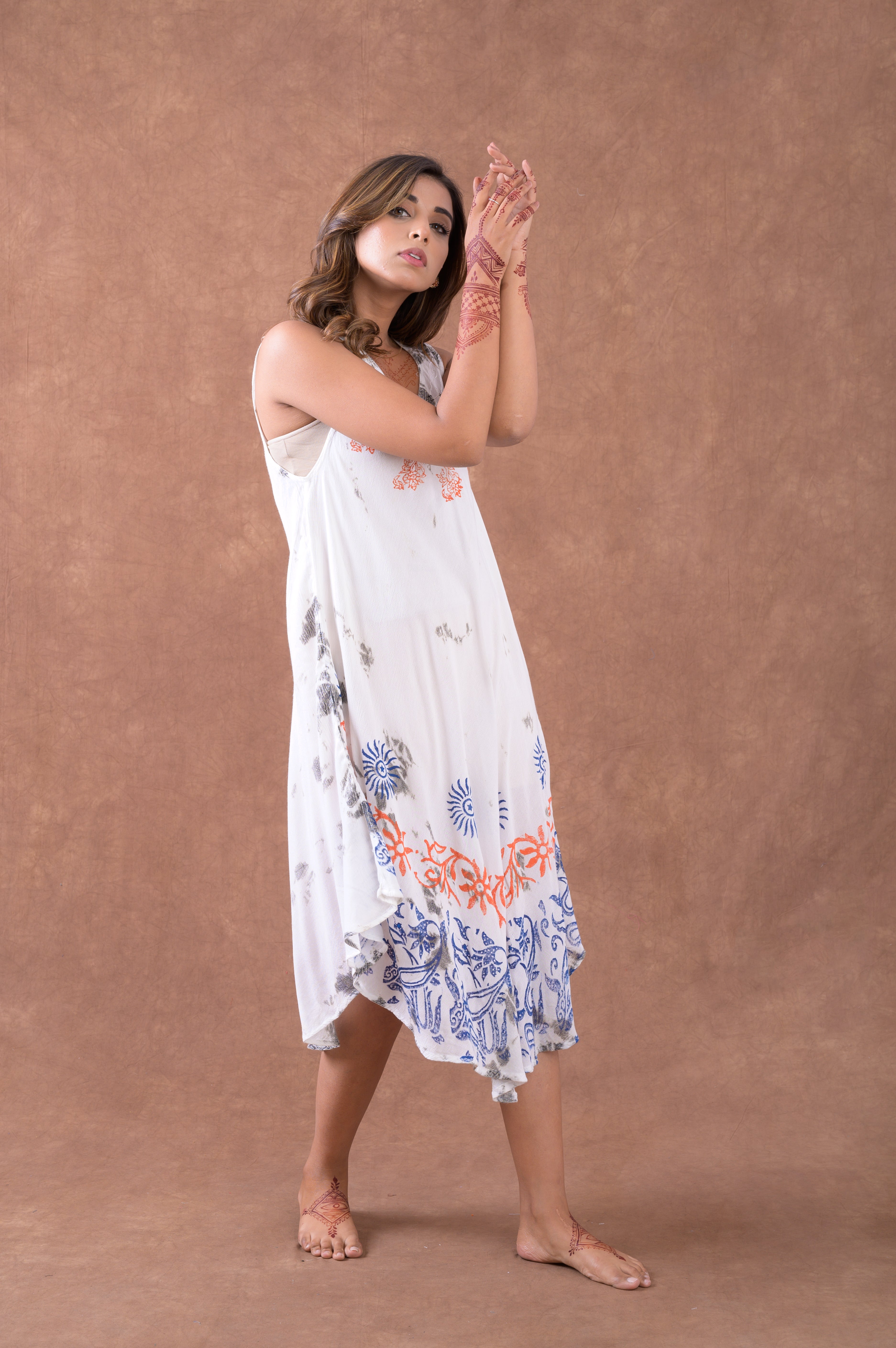 Rhea Lively Sleeveless Print Dress