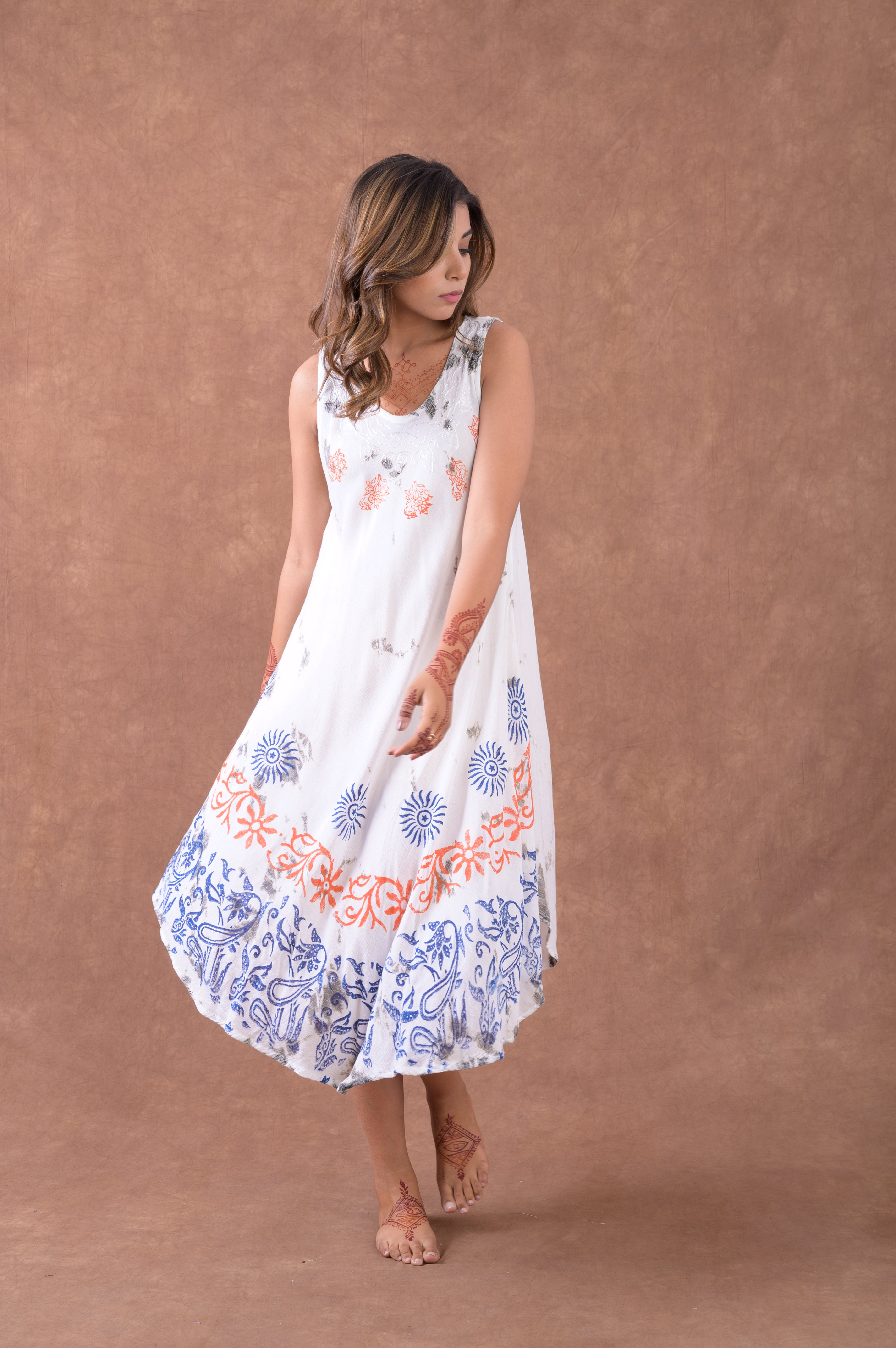 Rhea Lively Sleeveless Print Dress