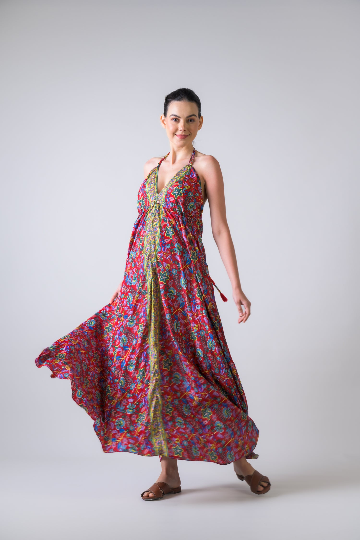 Rhea Halter Panel Dress Assorted / One Size