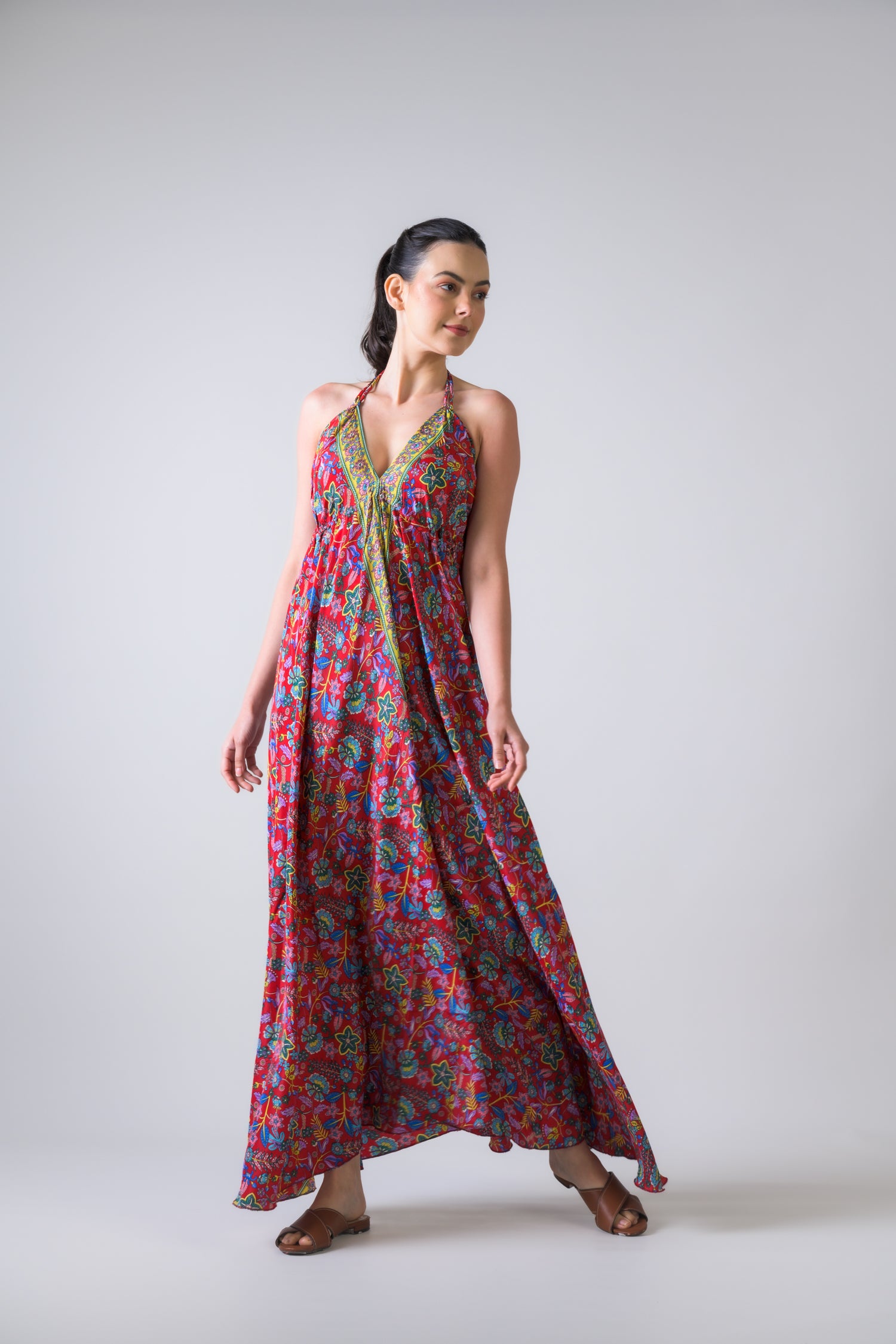 Rhea Halter Panel Dress Assorted / One Size