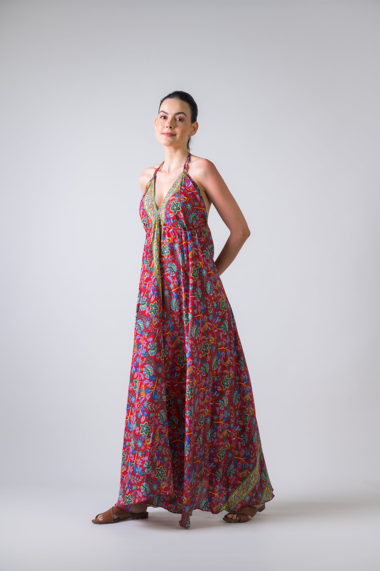 Rhea Halter Panel Dress Assorted / One Size