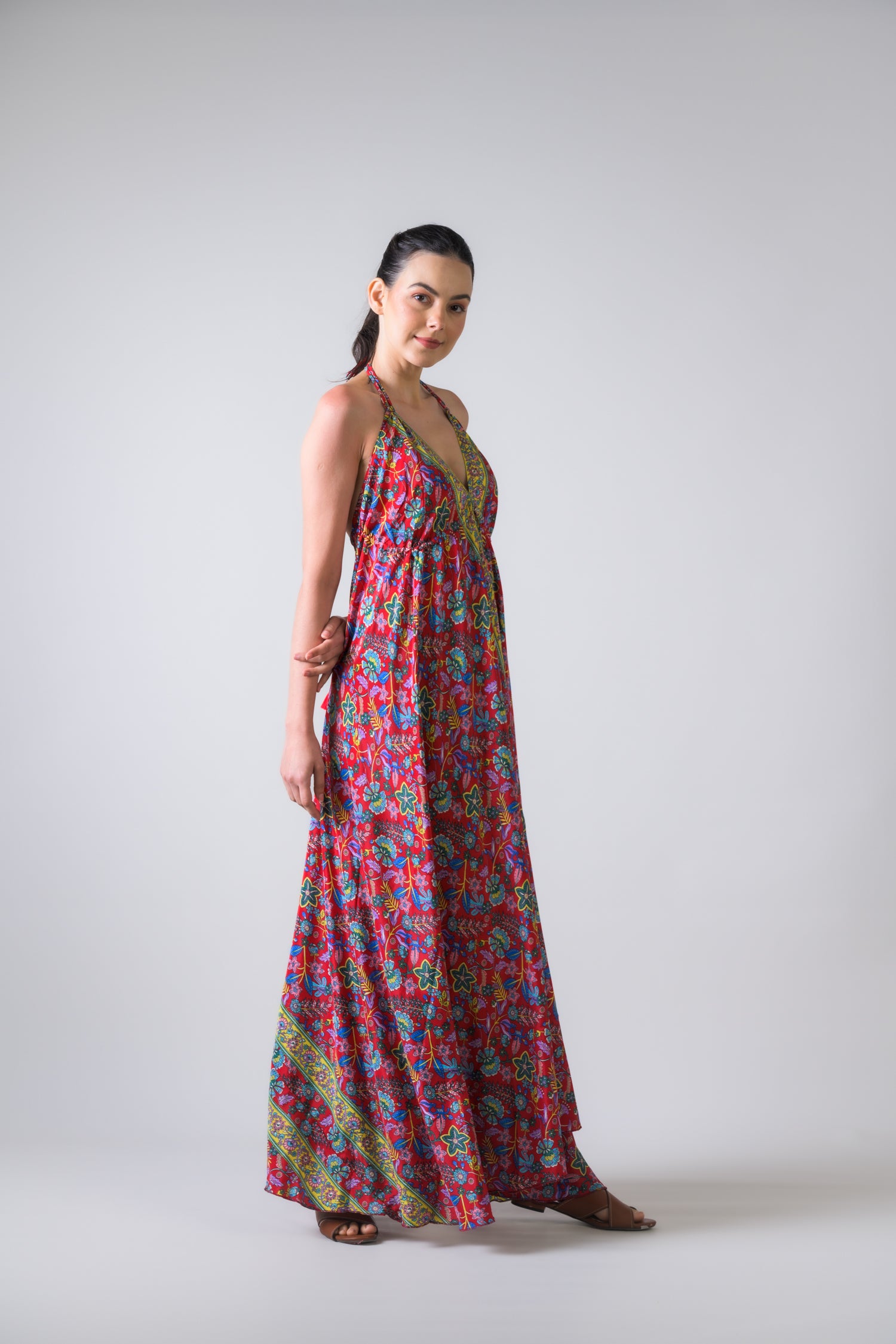 Rhea Halter Panel Dress Assorted / One Size