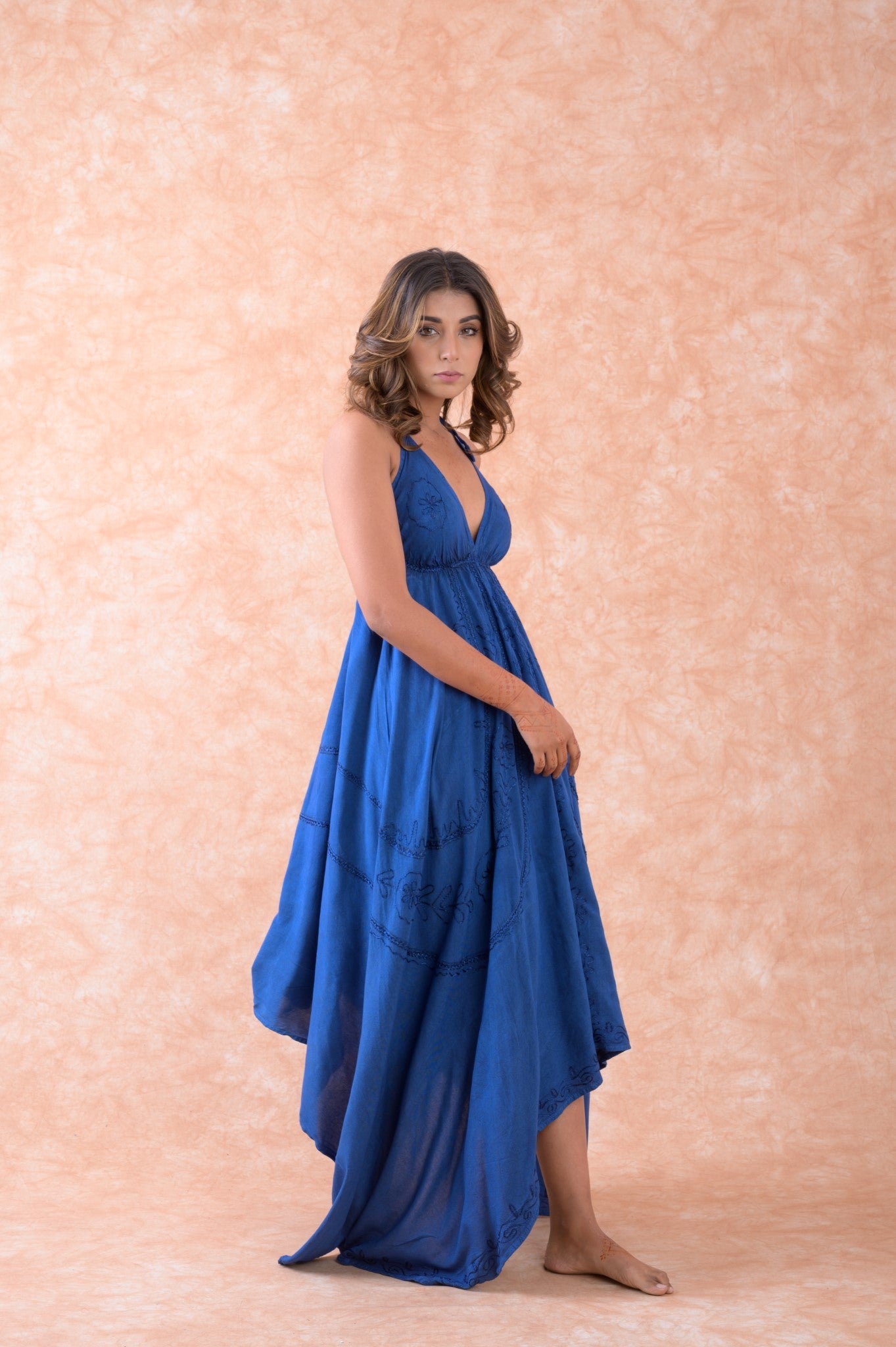 Rhea Spaghetti Strap Flowing Dress Black / One Size