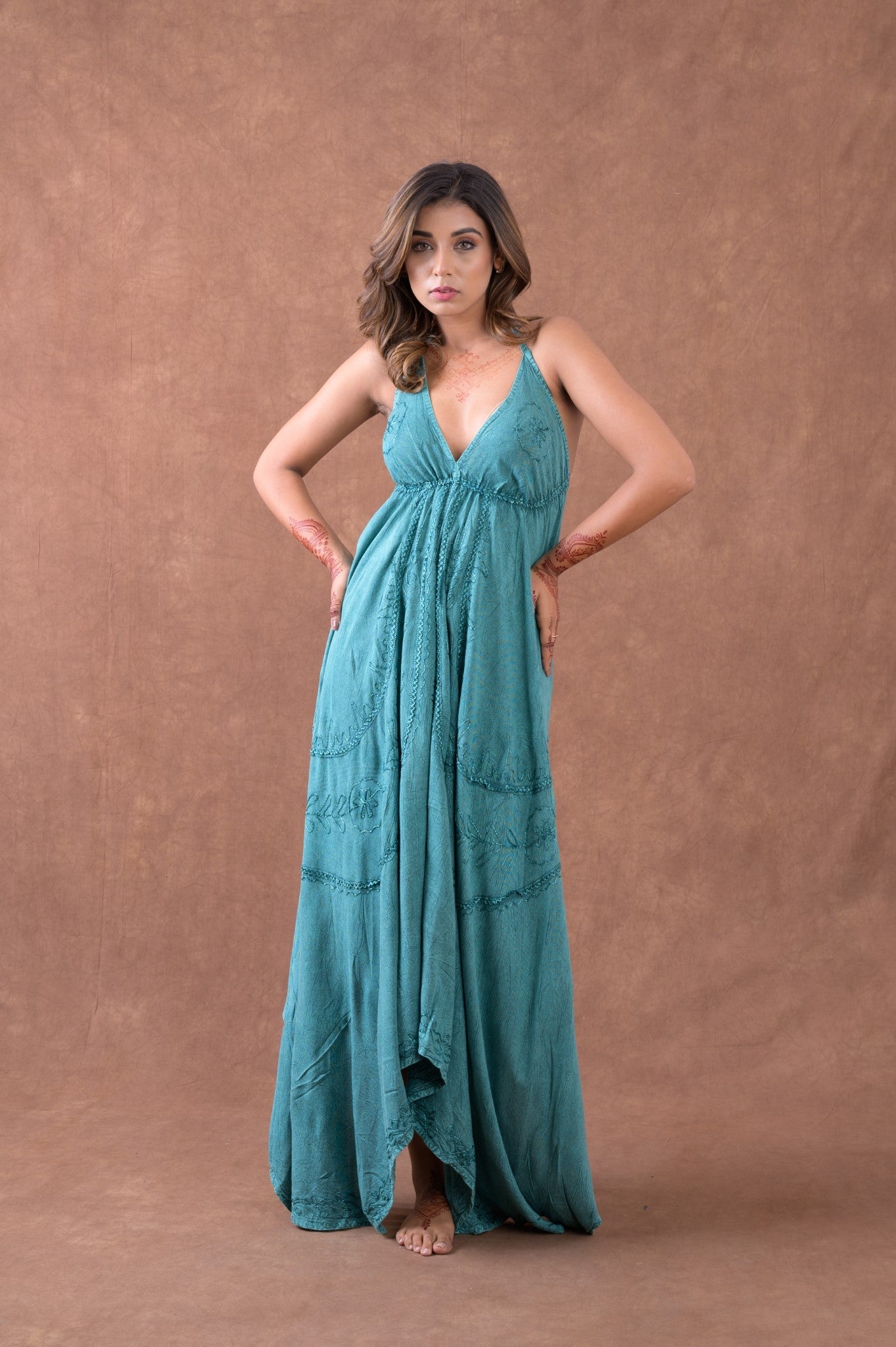 Rhea Spaghetti Strap Flowing Dress Black / One Size