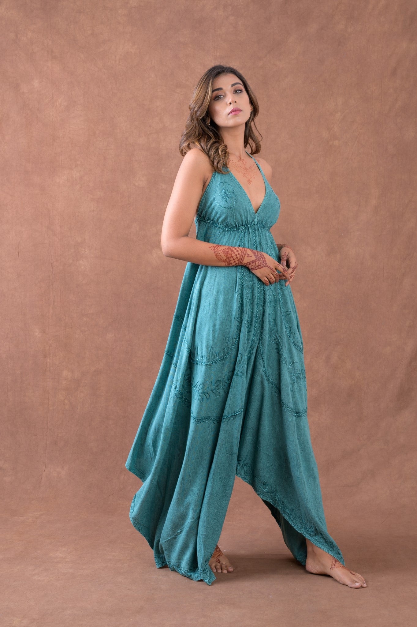 Rhea Spaghetti Strap Flowing Dress Black / One Size