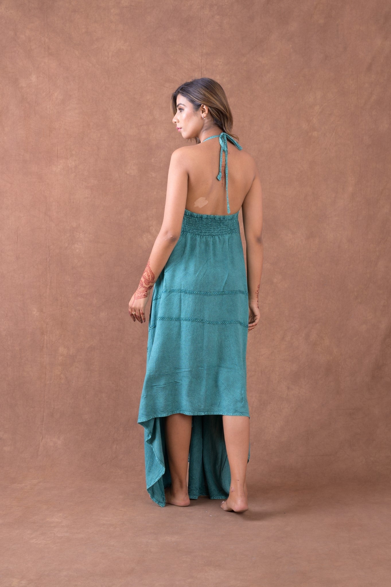 Rhea Spaghetti Strap Flowing Dress Black / One Size