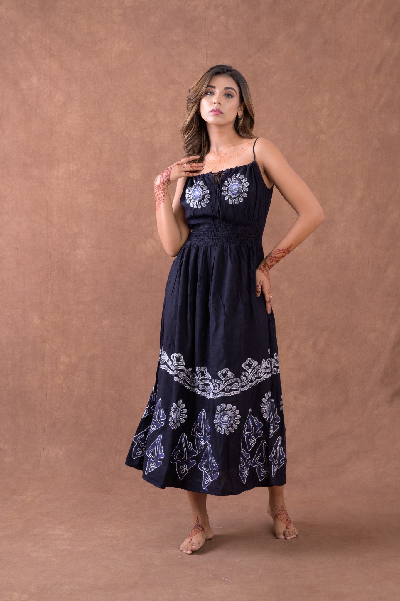 Rhea Tie-Strap Print Dress