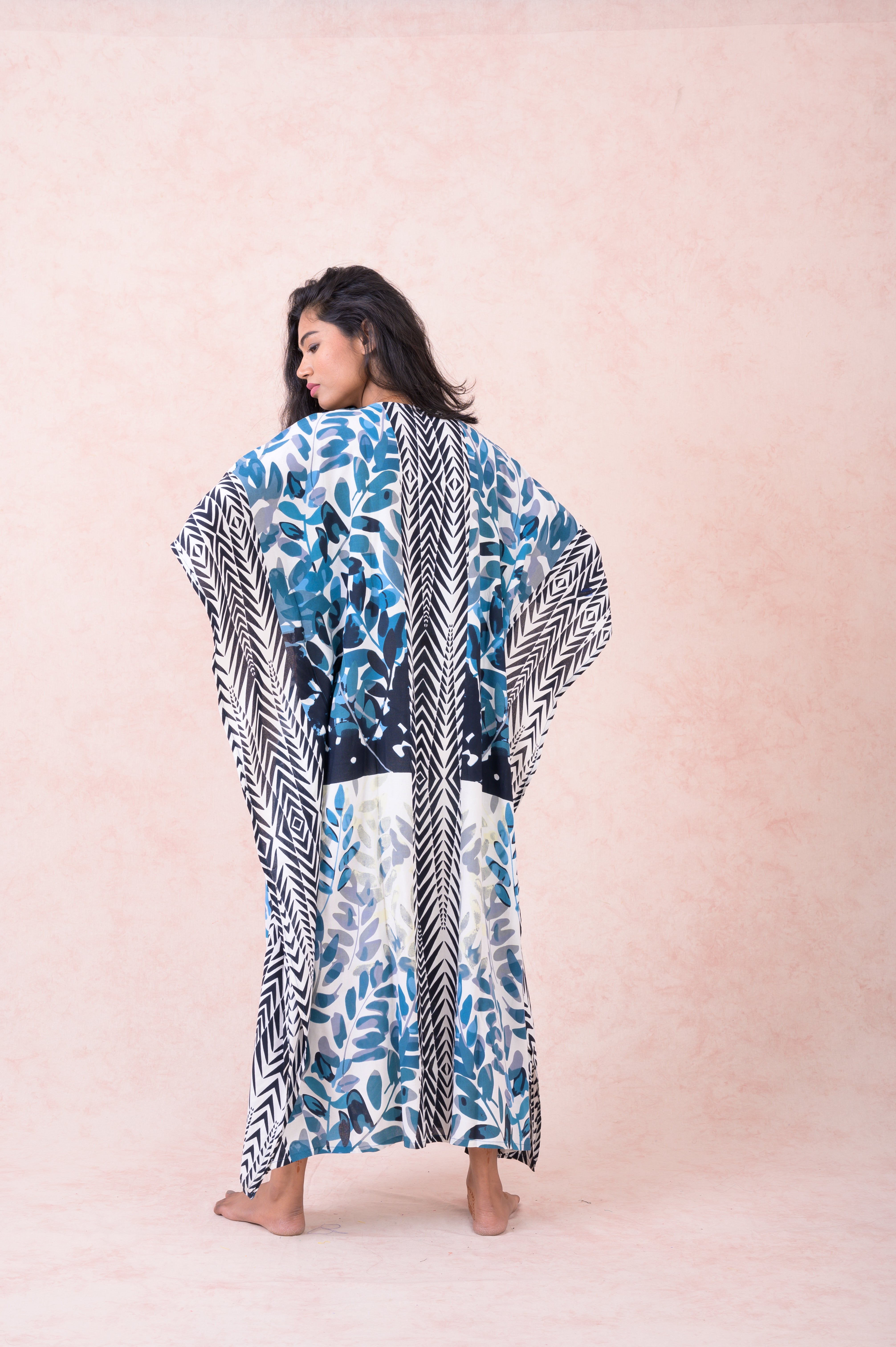 Rhea Print Long Kaftan