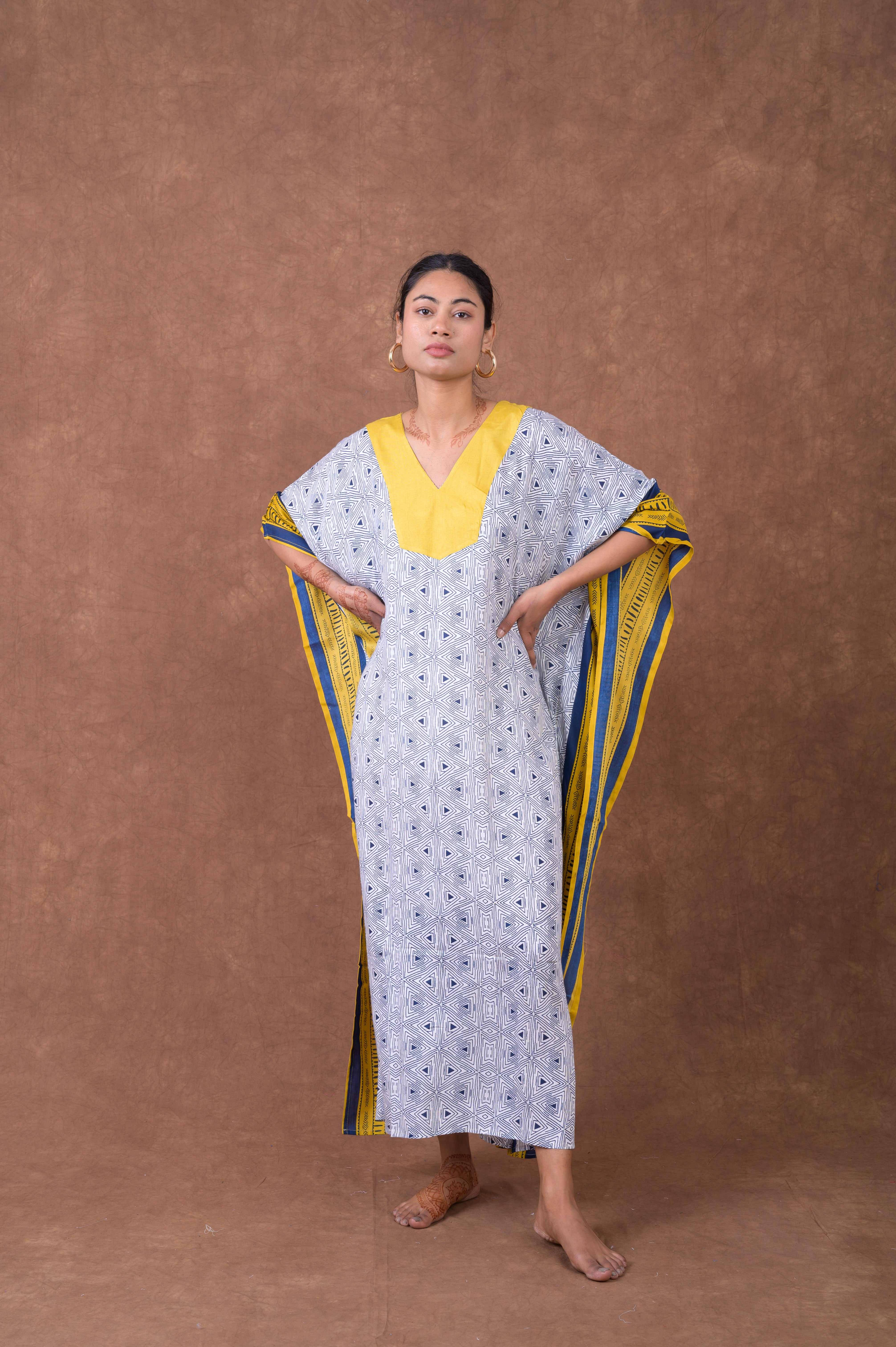 Rhea Print Long Kaftan