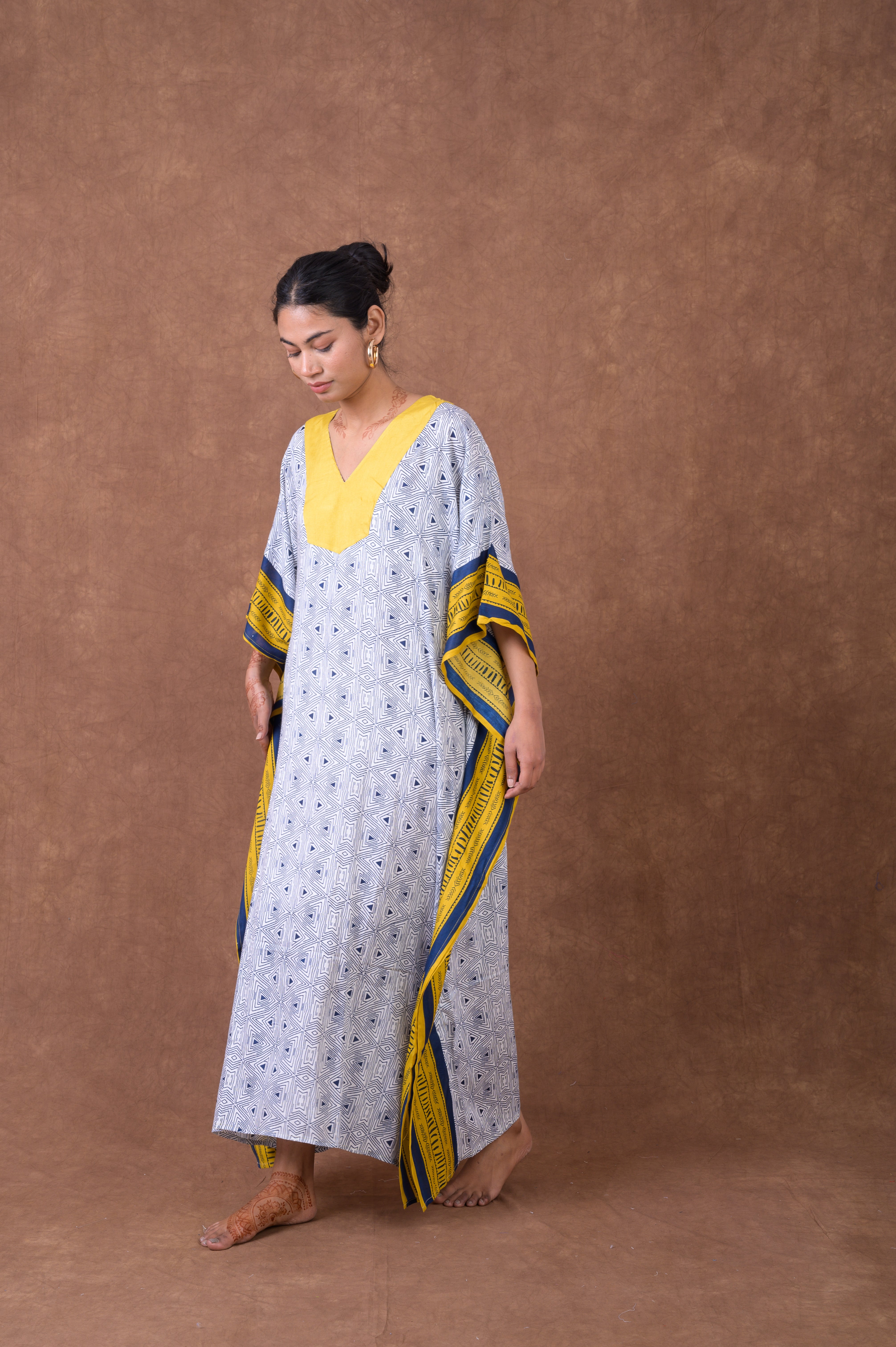Rhea Print Long Kaftan