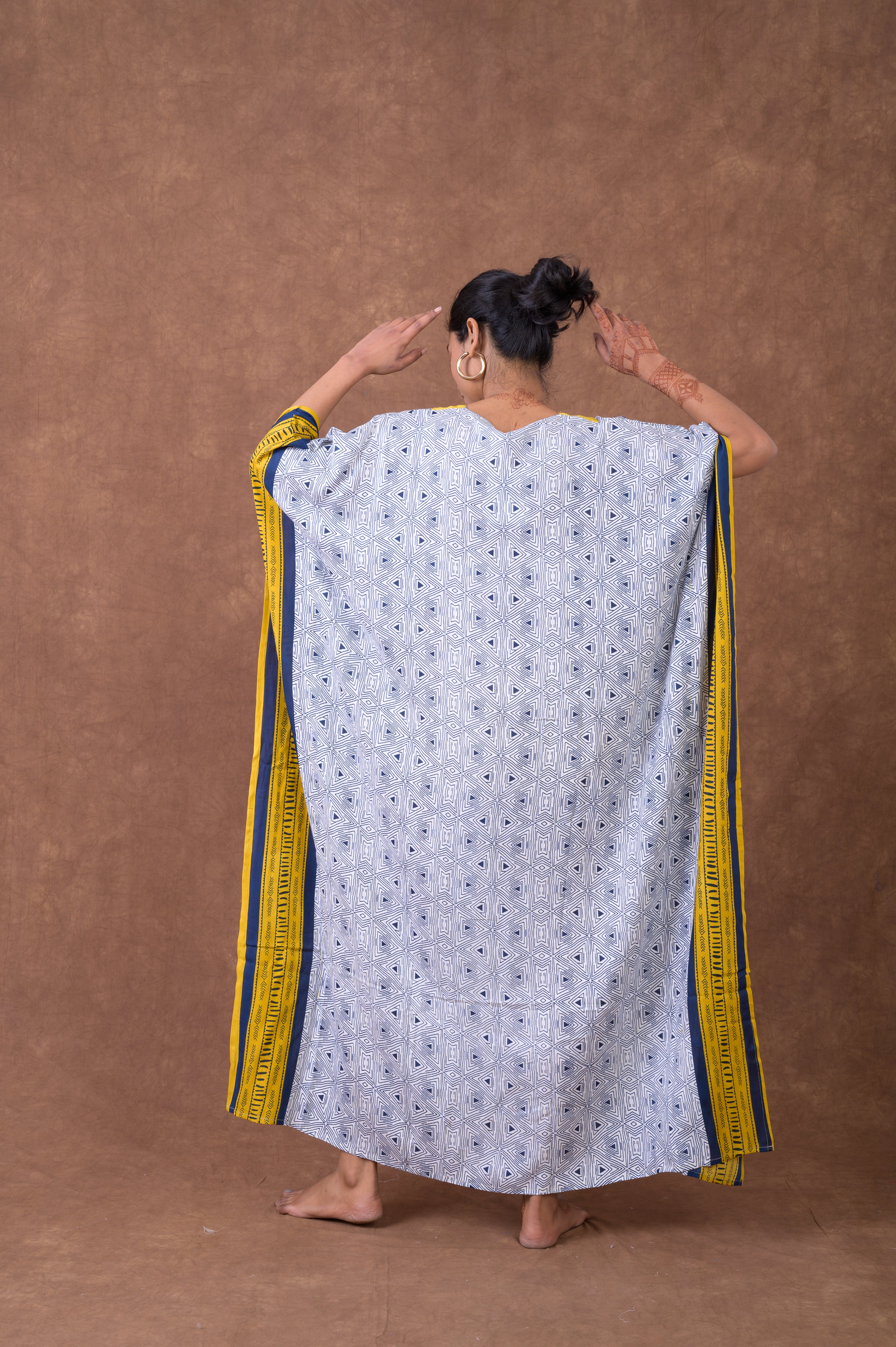 Rhea Print Long Kaftan