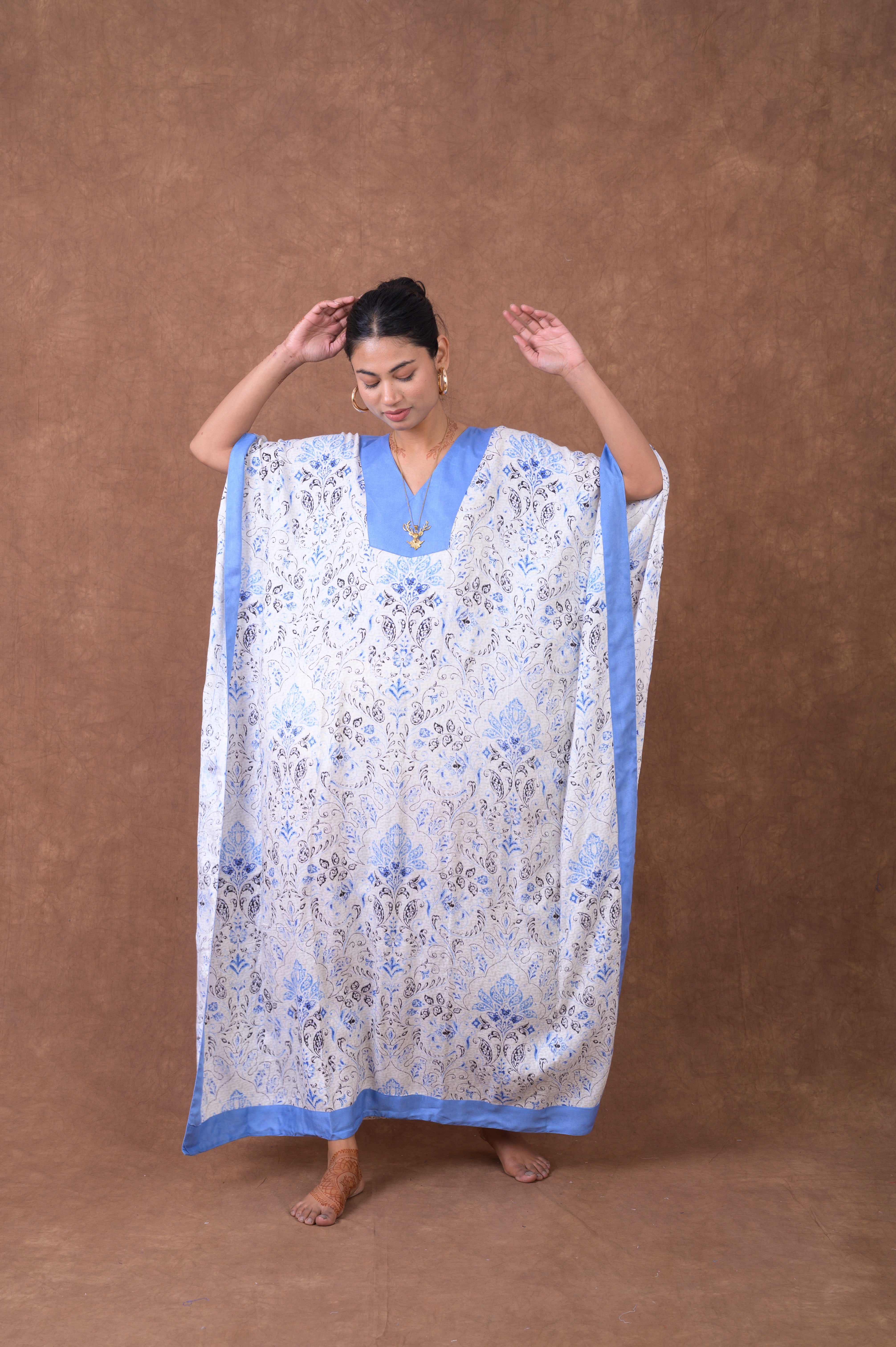 Rhea Print Long Kaftan
