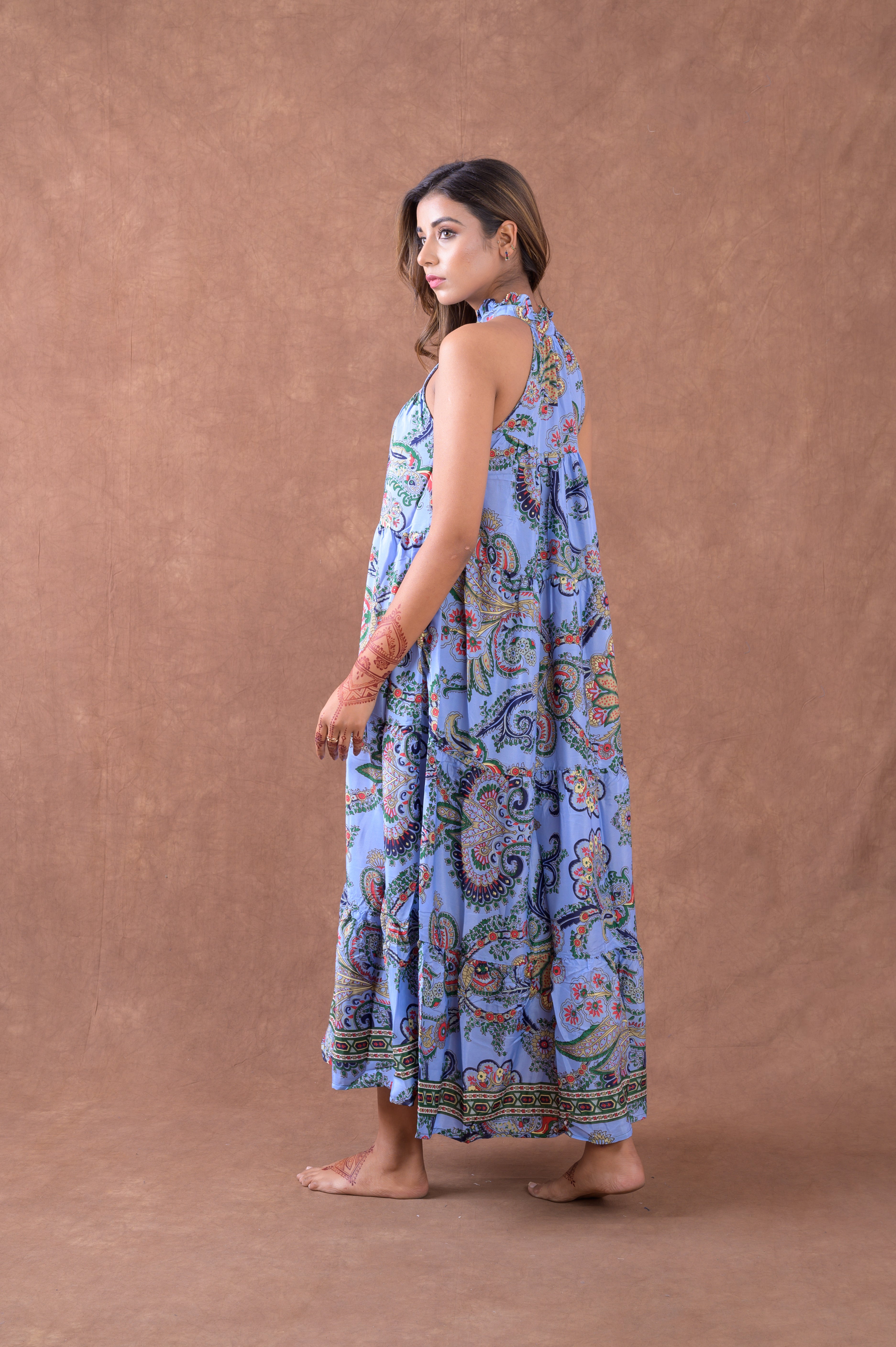 Rhea Patterned Panel Dress