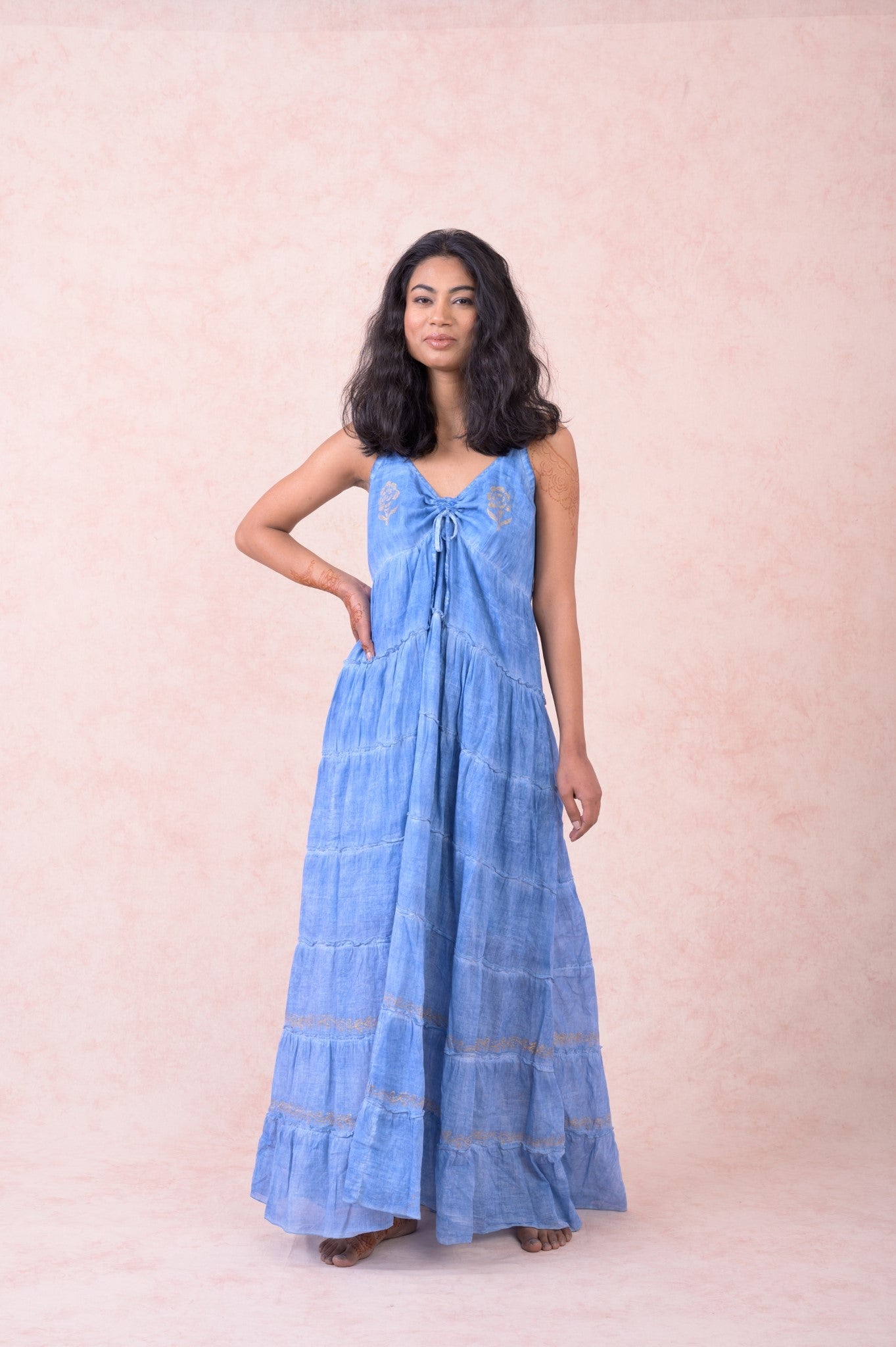 Rhea Layer Dye Dress Beige / One Size