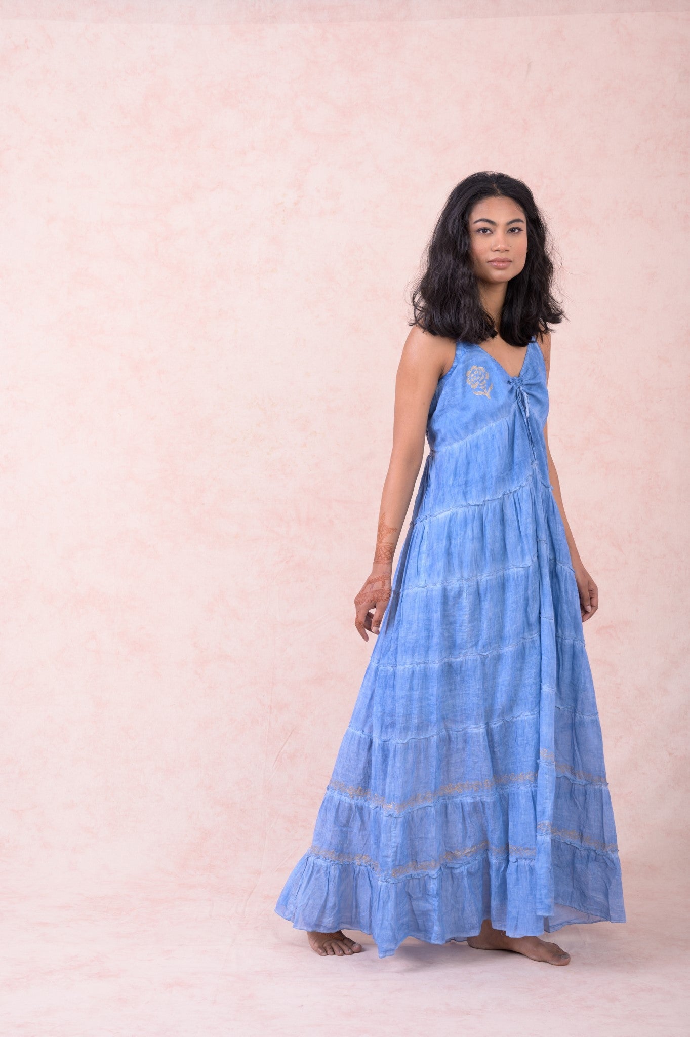 Rhea Layer Dye Dress Beige / One Size