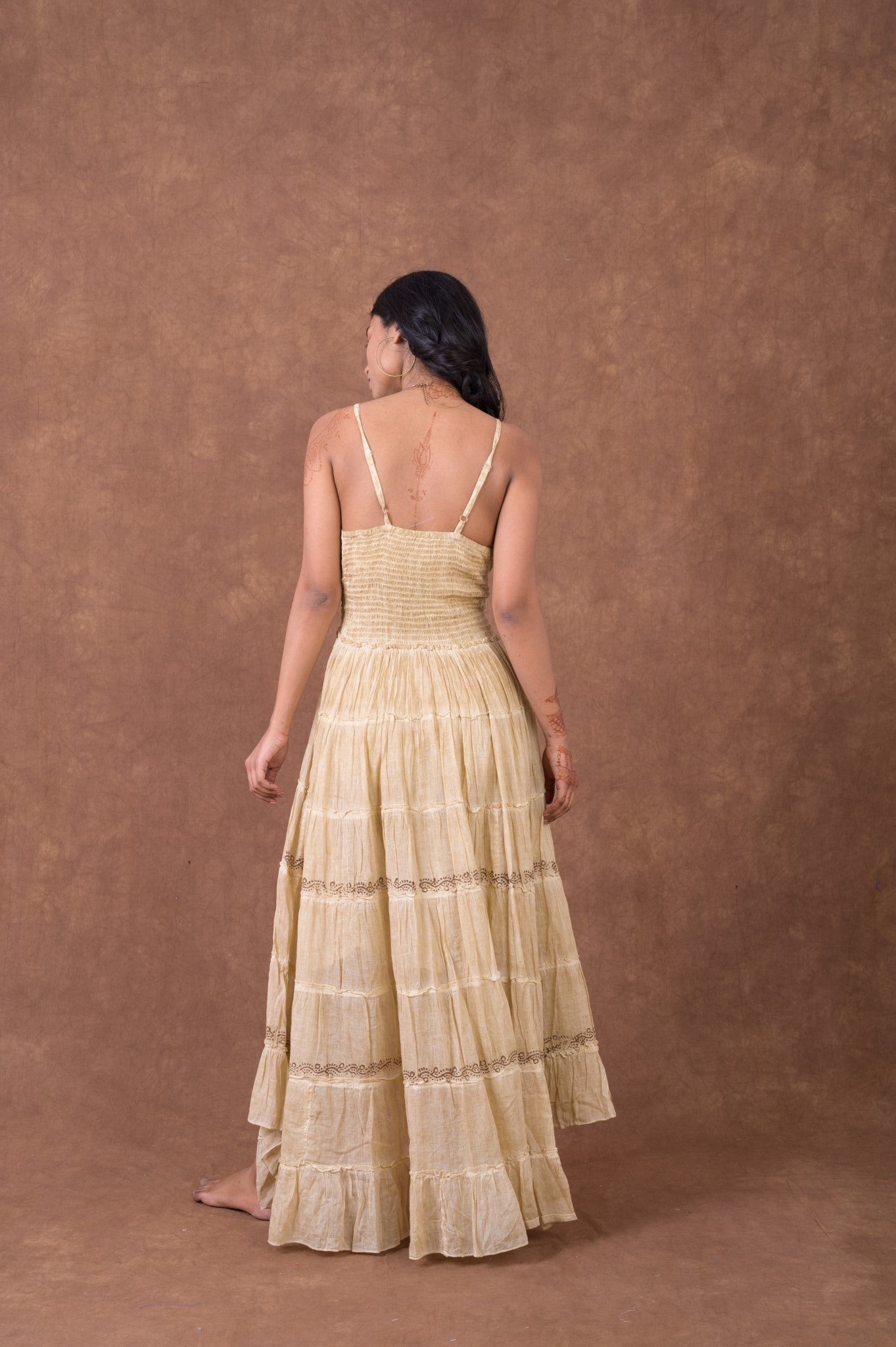 Rhea Layer Dye Dress Beige / One Size