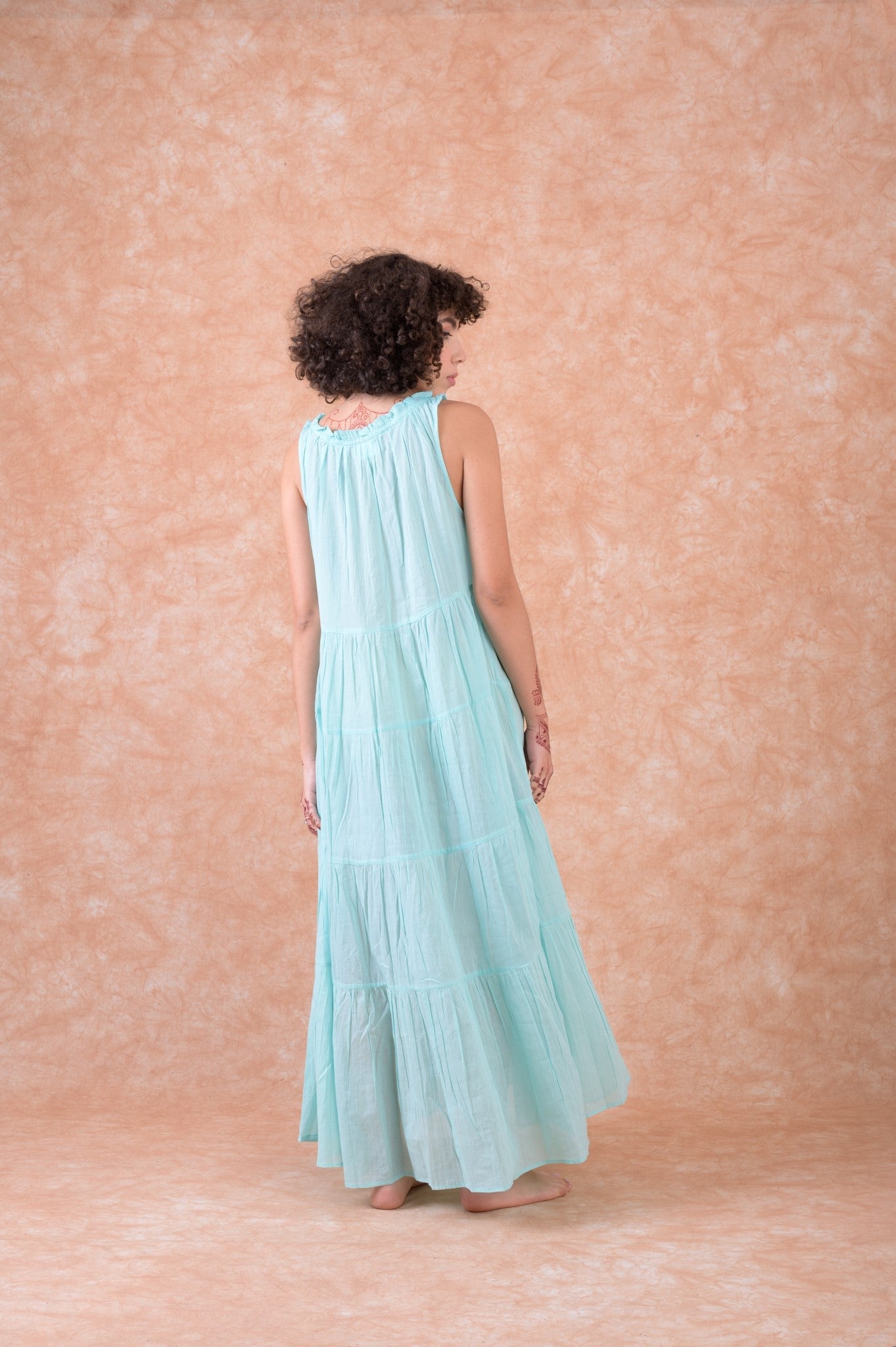 Rhea Solid Color Dress Blue / S/M